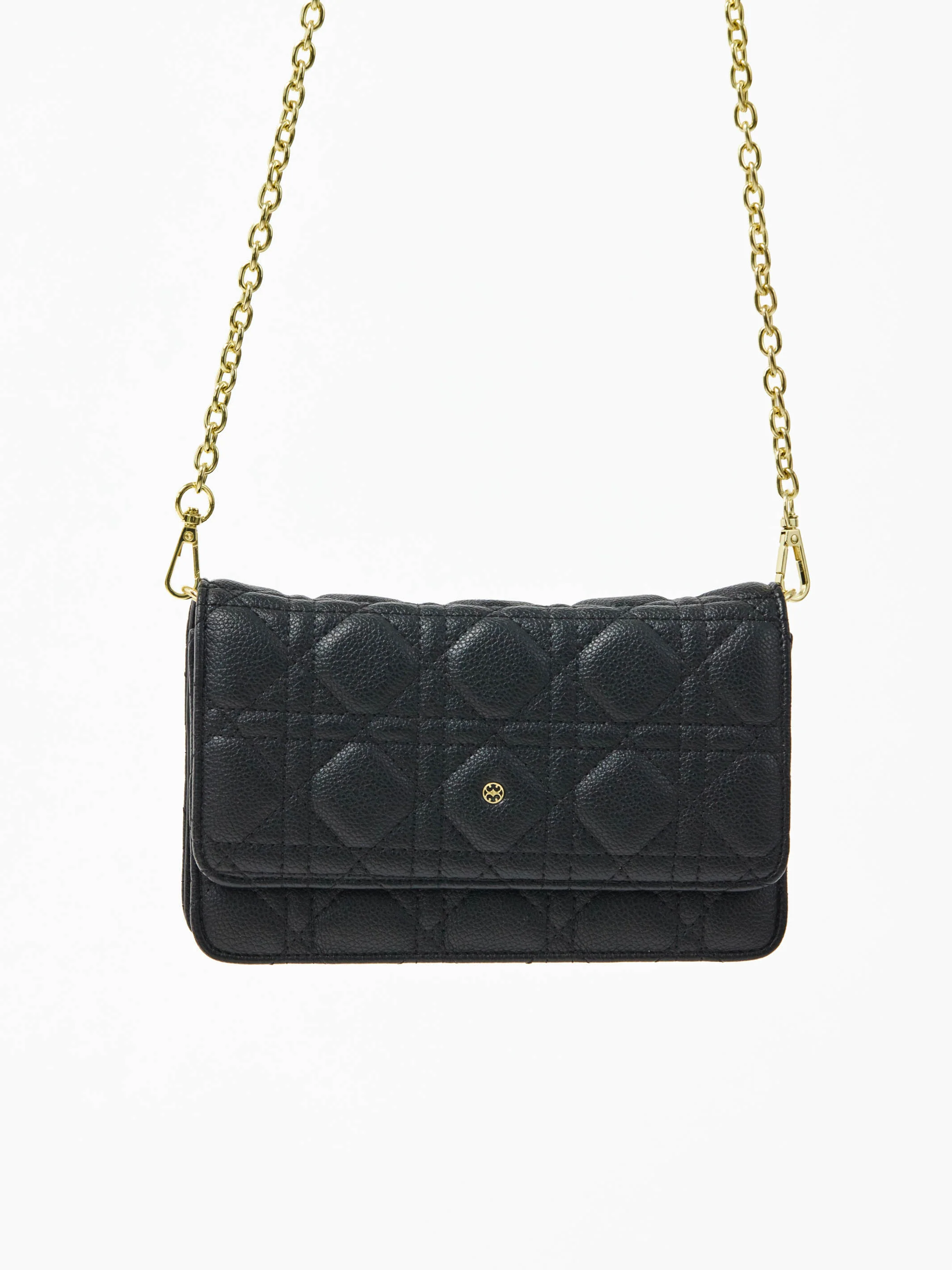 Night Out Quilted Crossbody Bag | Black