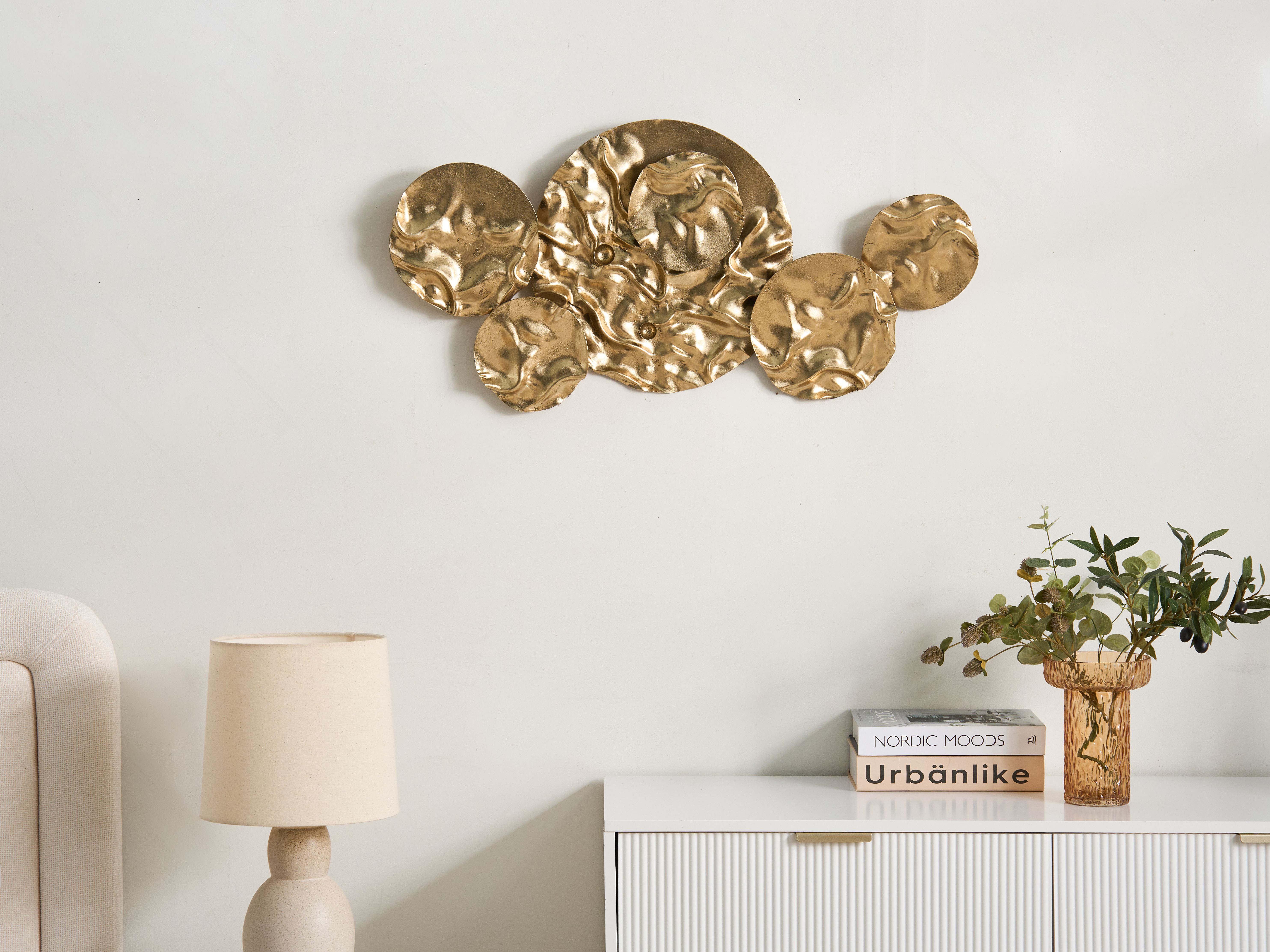 Wall Decor CALRY Metal 43 cm Gold