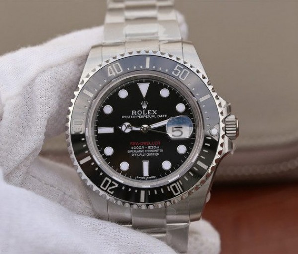 Replica Rolex Sea-Dweller DEEPSEA 116660 Black Ceramic Noob A2836 - Elite Watch Atelier