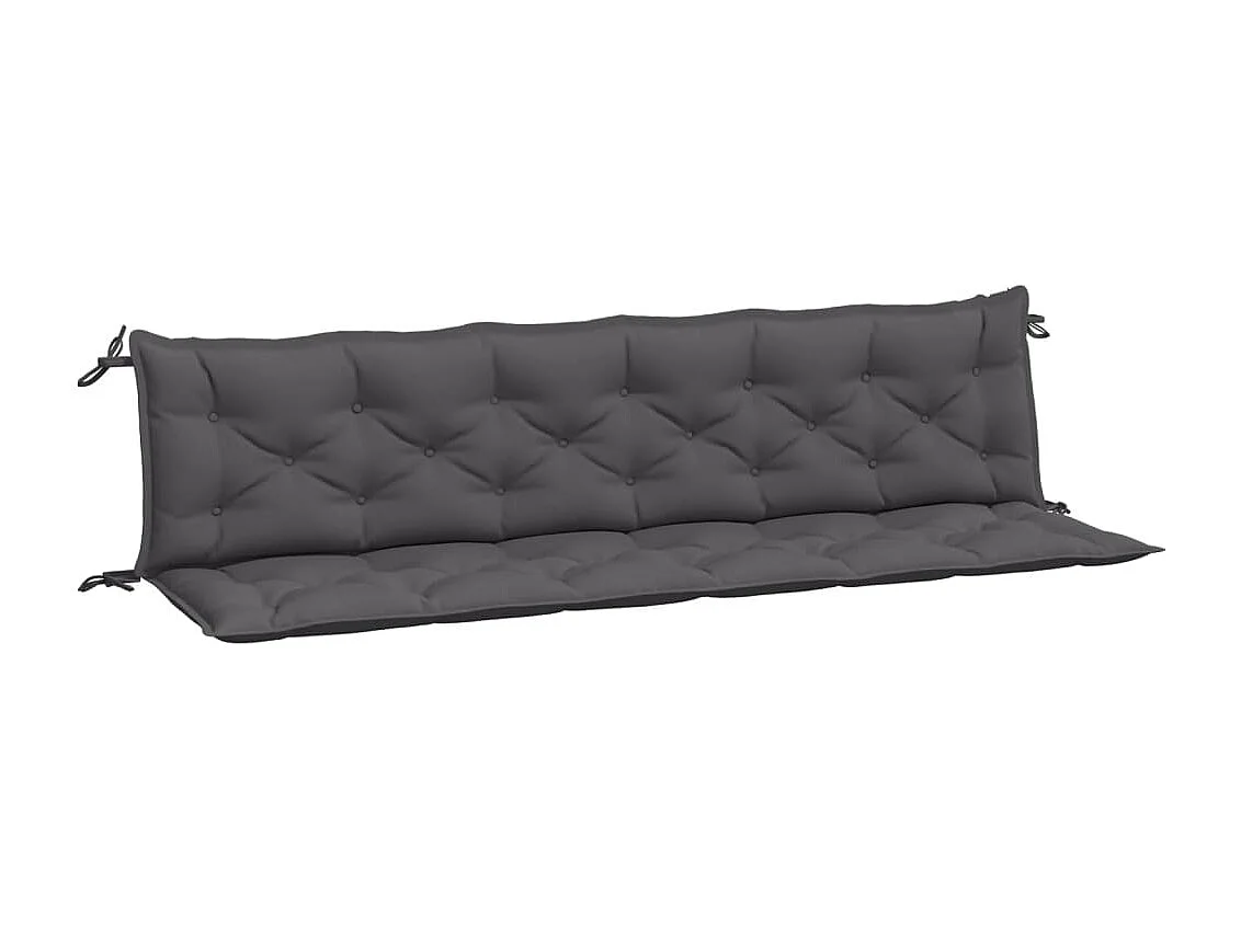 Coussins de banc de jardin lot de 2 anthracite tissu Oxford