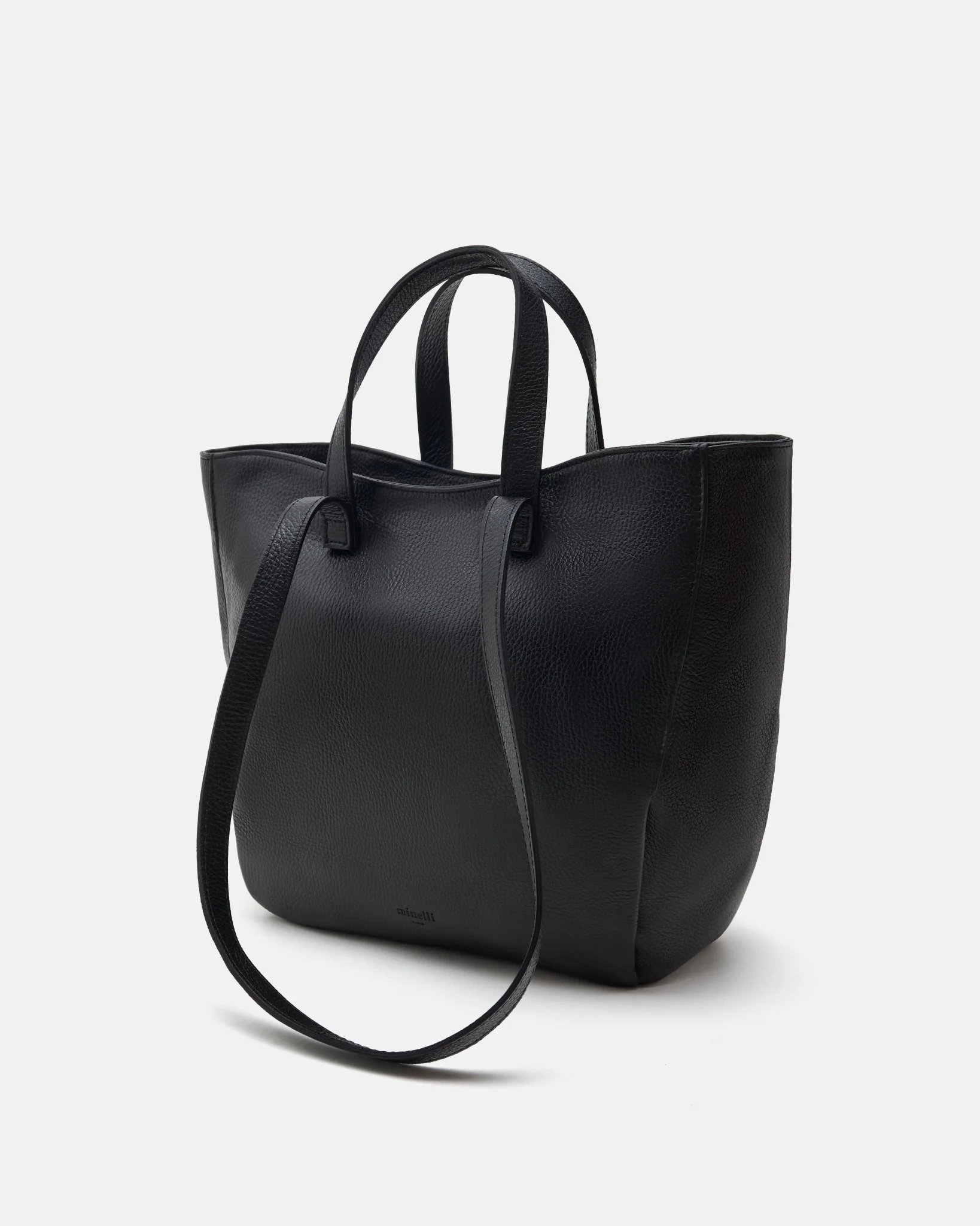 SAC SECILIA/GR NOIR - Sac cuir à double anse