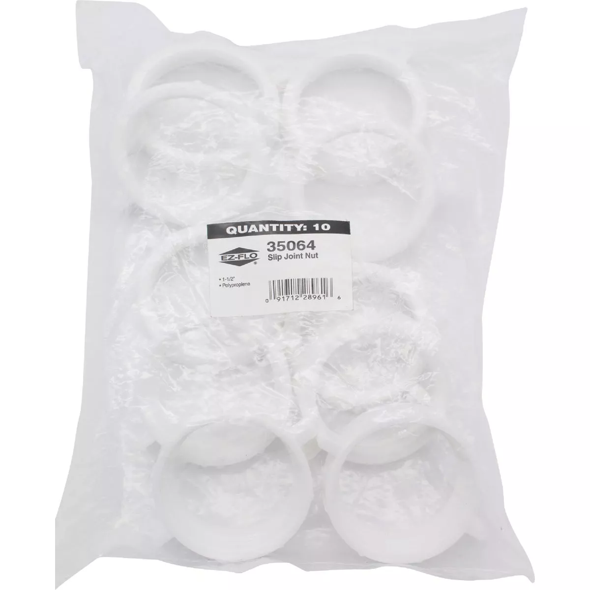 Eastman EZ-FLO 1-1/2 In. White Plastic Slip Joint Nut (10-Pack)