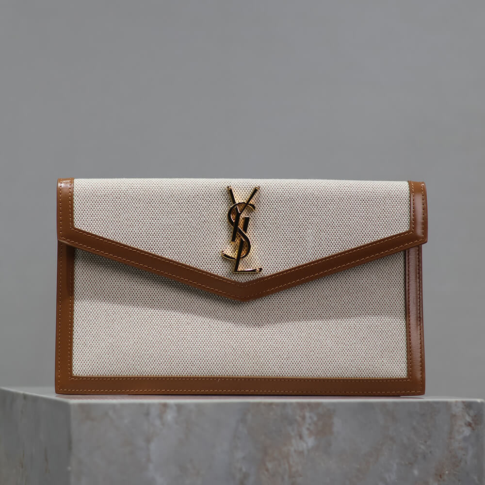 YSL uptown pouch in canvas and leather Bag1:1High-quality replica