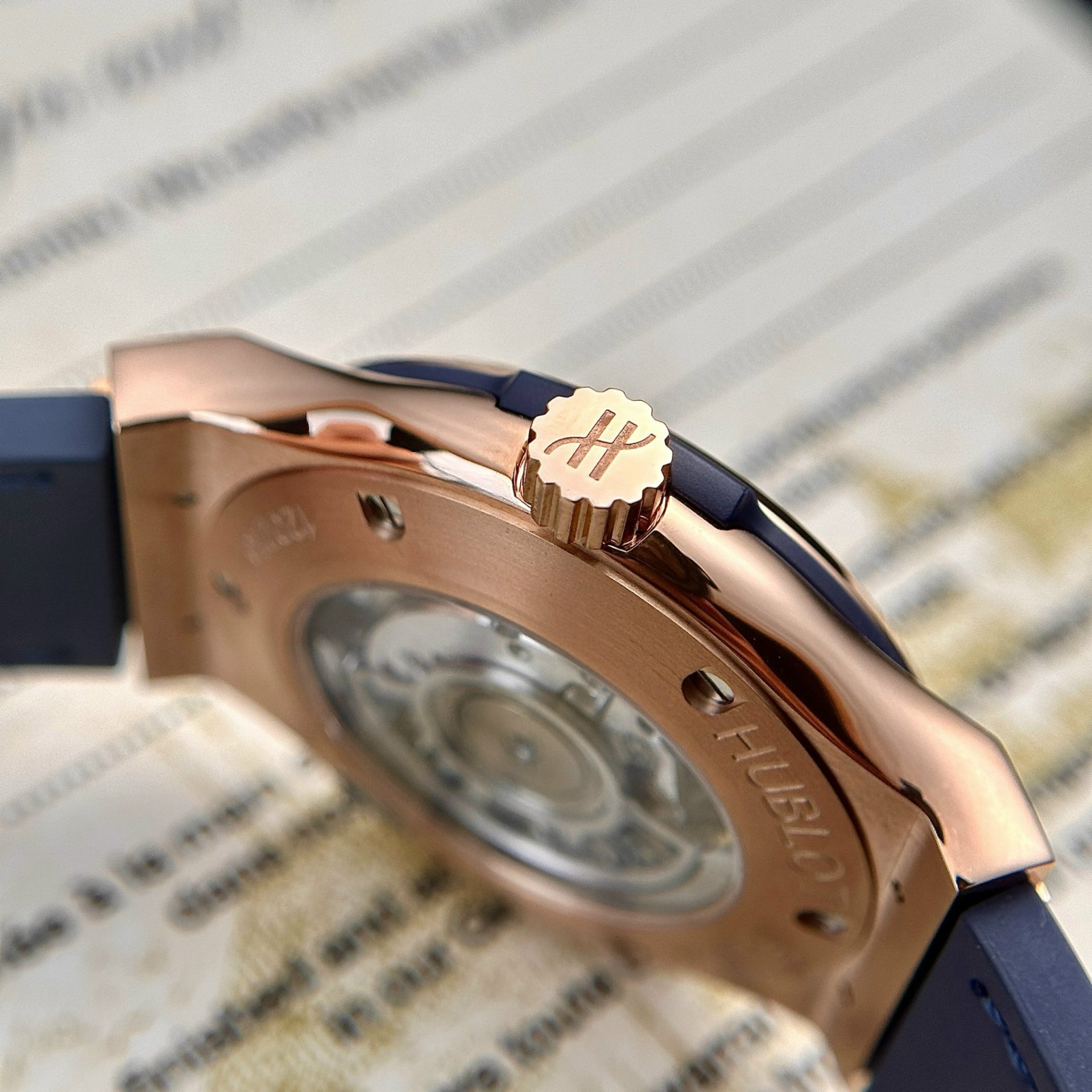 Hublot Replica 1:1 Watch Classic Fusion King Gold Blue Dial JJF Factory 42mm - Top club