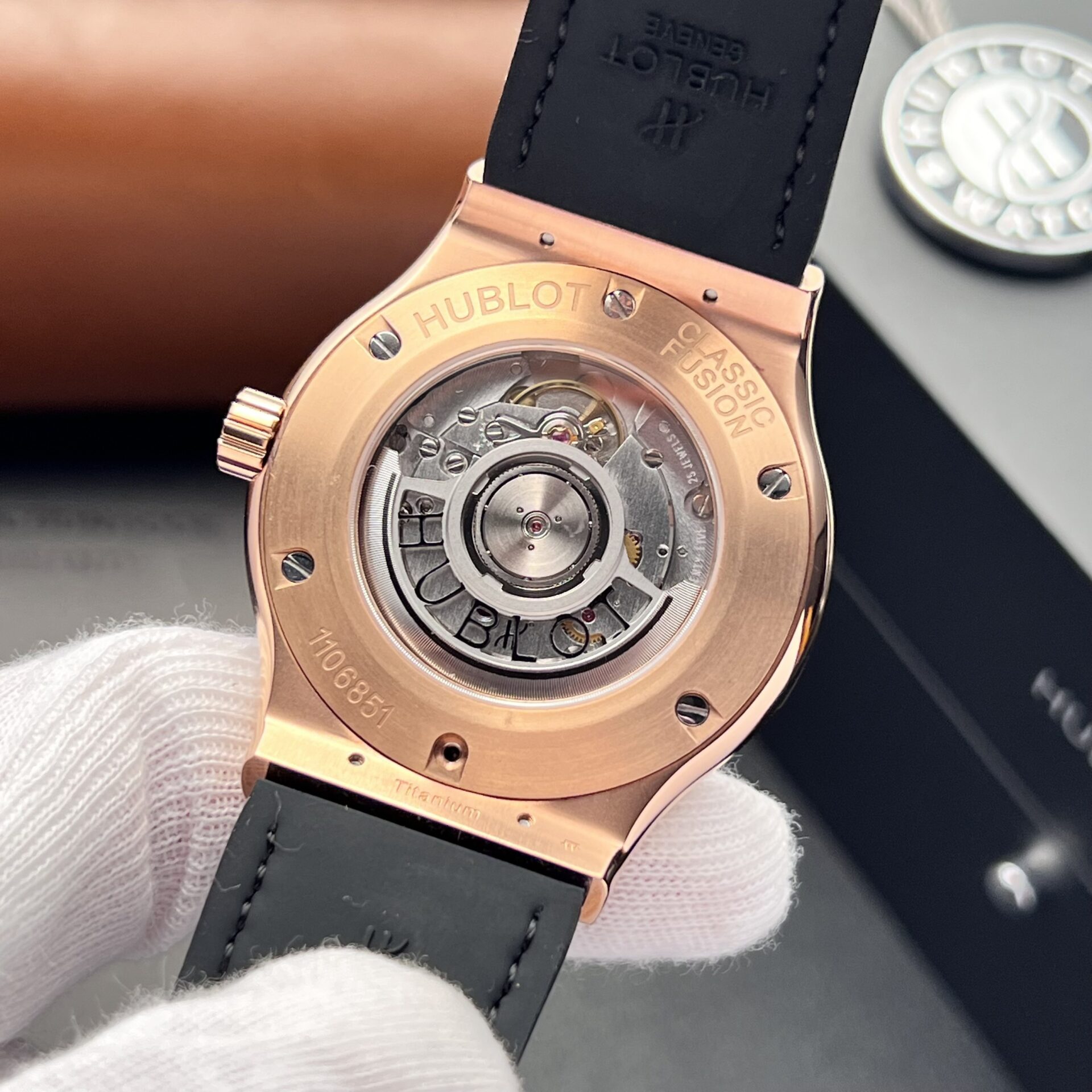Hublot Classic Fusion King Gold Replica Watch With Moissanite Diamond 42mm - Top club