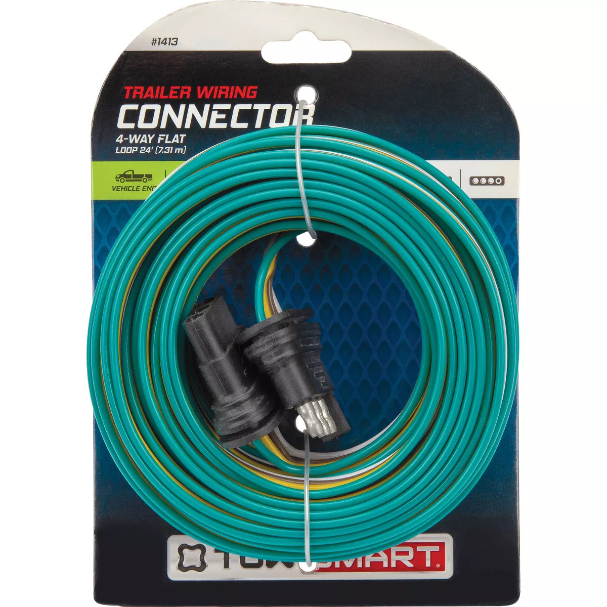Towsmart 24 Ft. 18 Ga. 4-Way Flat Trailer Wiring Connector