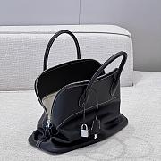 Hermes Bolide Bag Swift Leather Silver Black 35cm