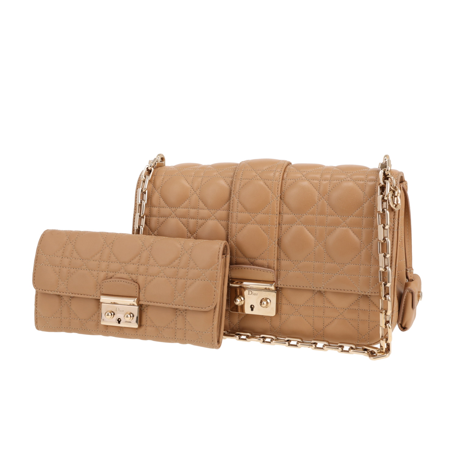 Dior Promenade handbag in beige leather cannage1:1High-quality replica