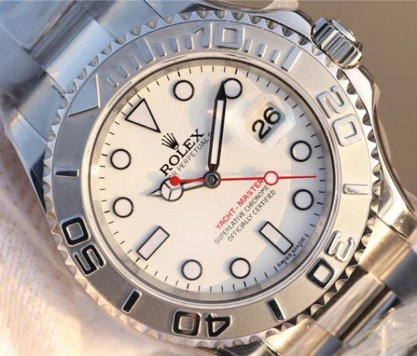 Replica Rolex Yacht-Master 116622 JF White Dial on SS Bracelet SH3135 - Top club