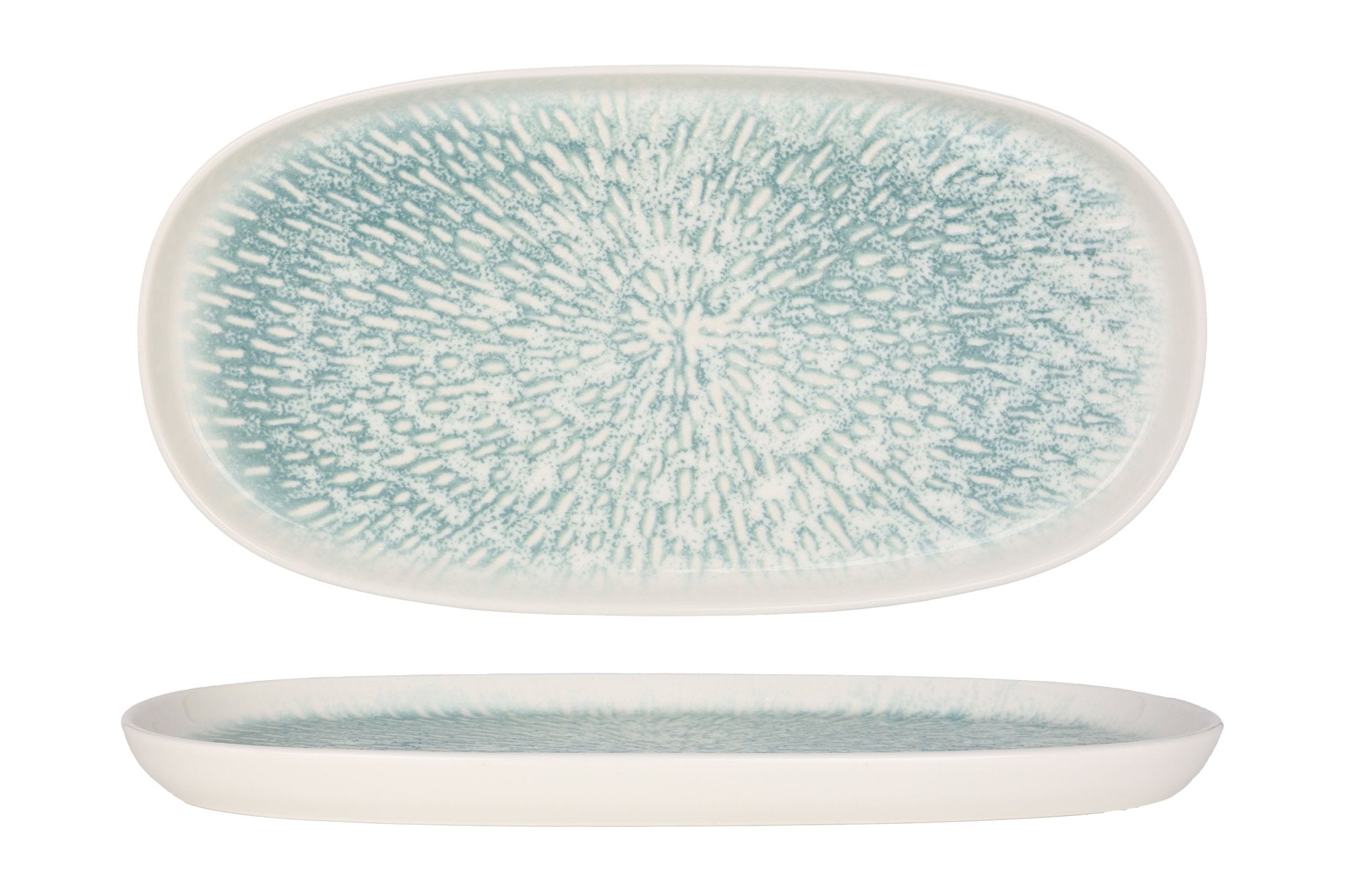 Rinart Serveerschaal - Asel - Porselein - 35x18 cm - set van 2