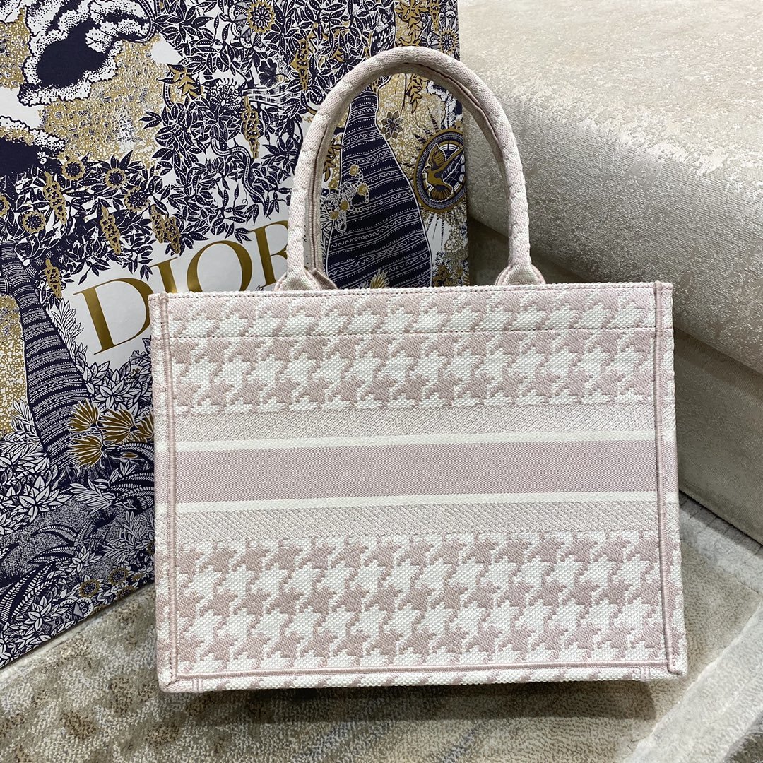 Christian Dior Medium Dior Book Tote Pastel Houndstooth Embroidery, Pastel, For Women Women’s Handbags, Shoulder Bags, 36cm CD1:1High-quality replica