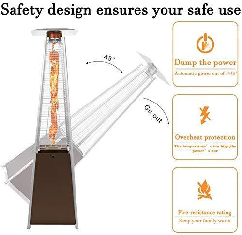 2-Sets Pyramid Outdoor Heater Standing, 42,000 Btu Tower Patio Heaters Propane - Image 4