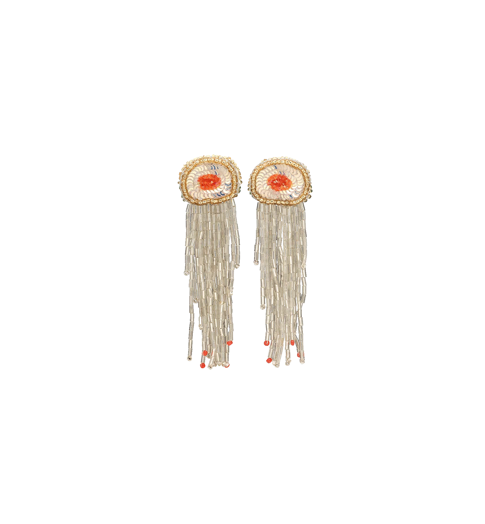 Jelly Fish Beaded Earrings