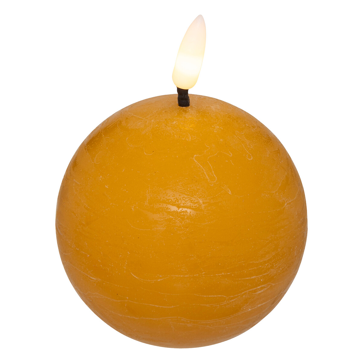 "Molia" LED ball candle Yellow, D.8 cm