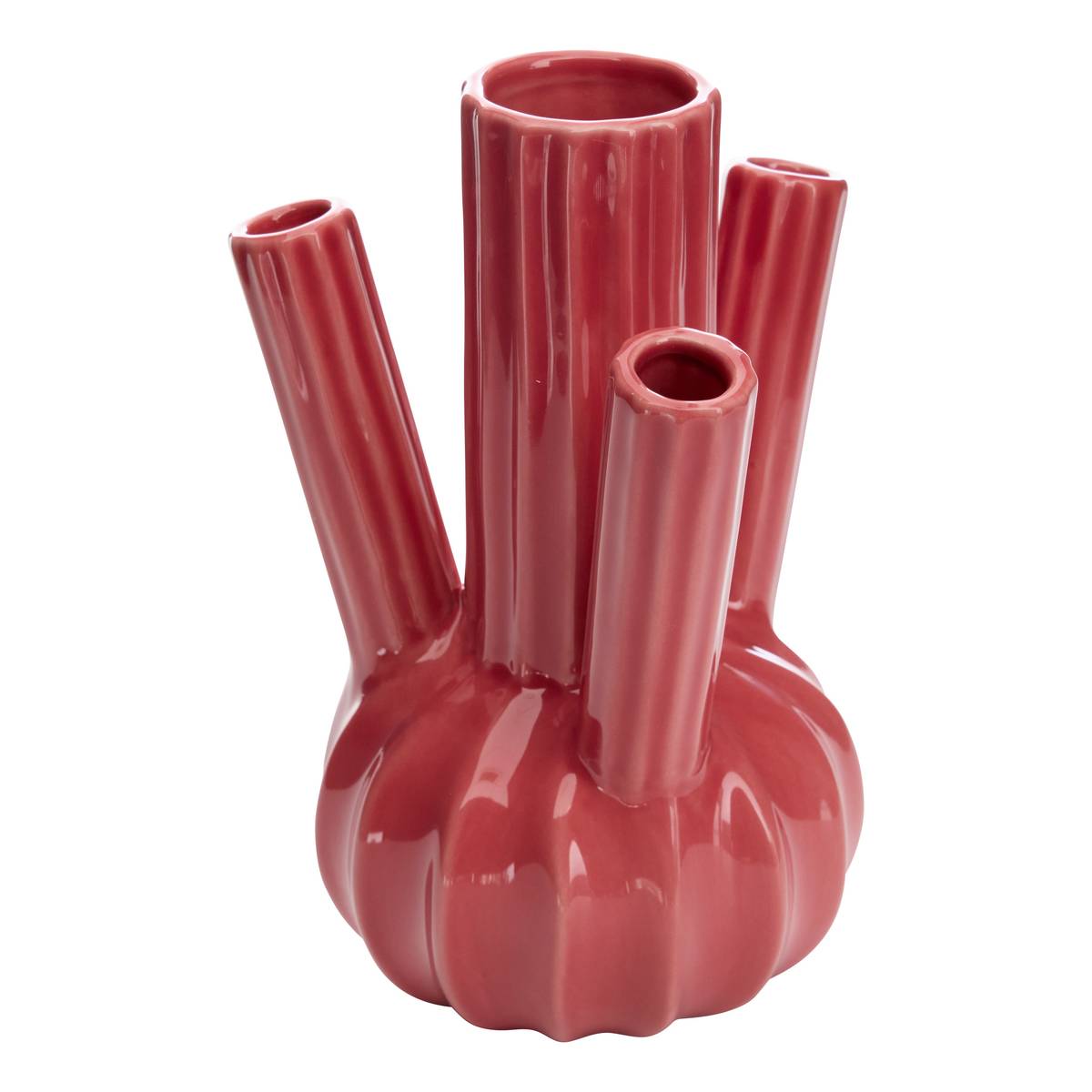 Vase "Fleur de rose" Dark pink, H.20 cm