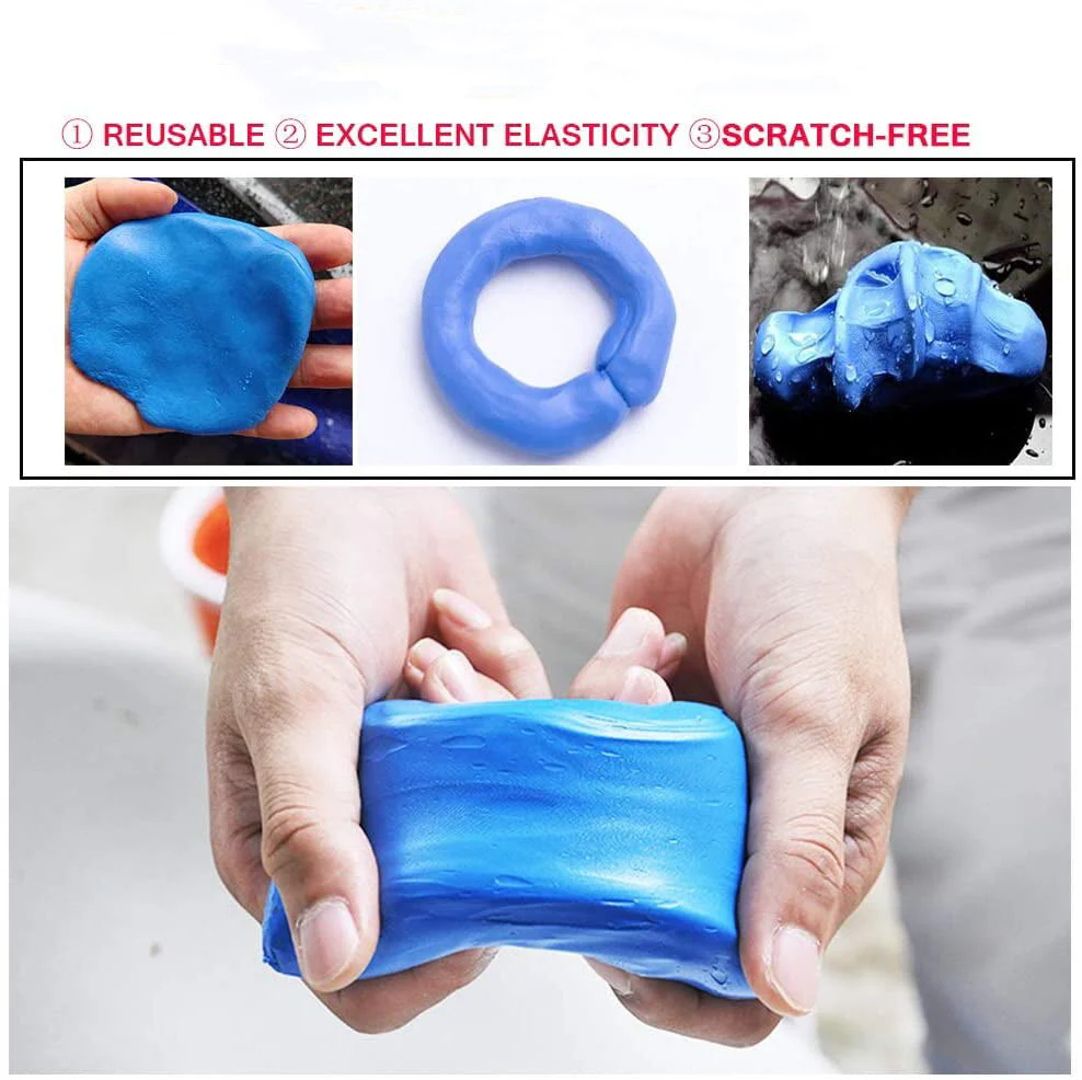 3PCS Car Wash Tool Detail Magic Car Truck Cleaning Mud Clay Bar Auto Cleaning Care Tool Reliable Decontamination Ability