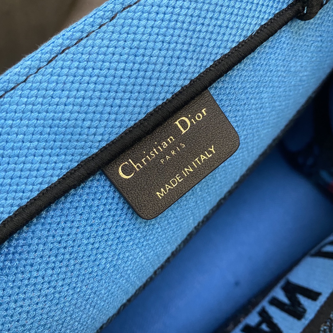 Christian Dior Medium Dior Book Tote Bright Blue and Bright Pink D-Jungle Pop Embroidery, Blue/Pink, For Women Women’s Handbags, 36cm CD M1296ZRON_M8881:1High-quality replica