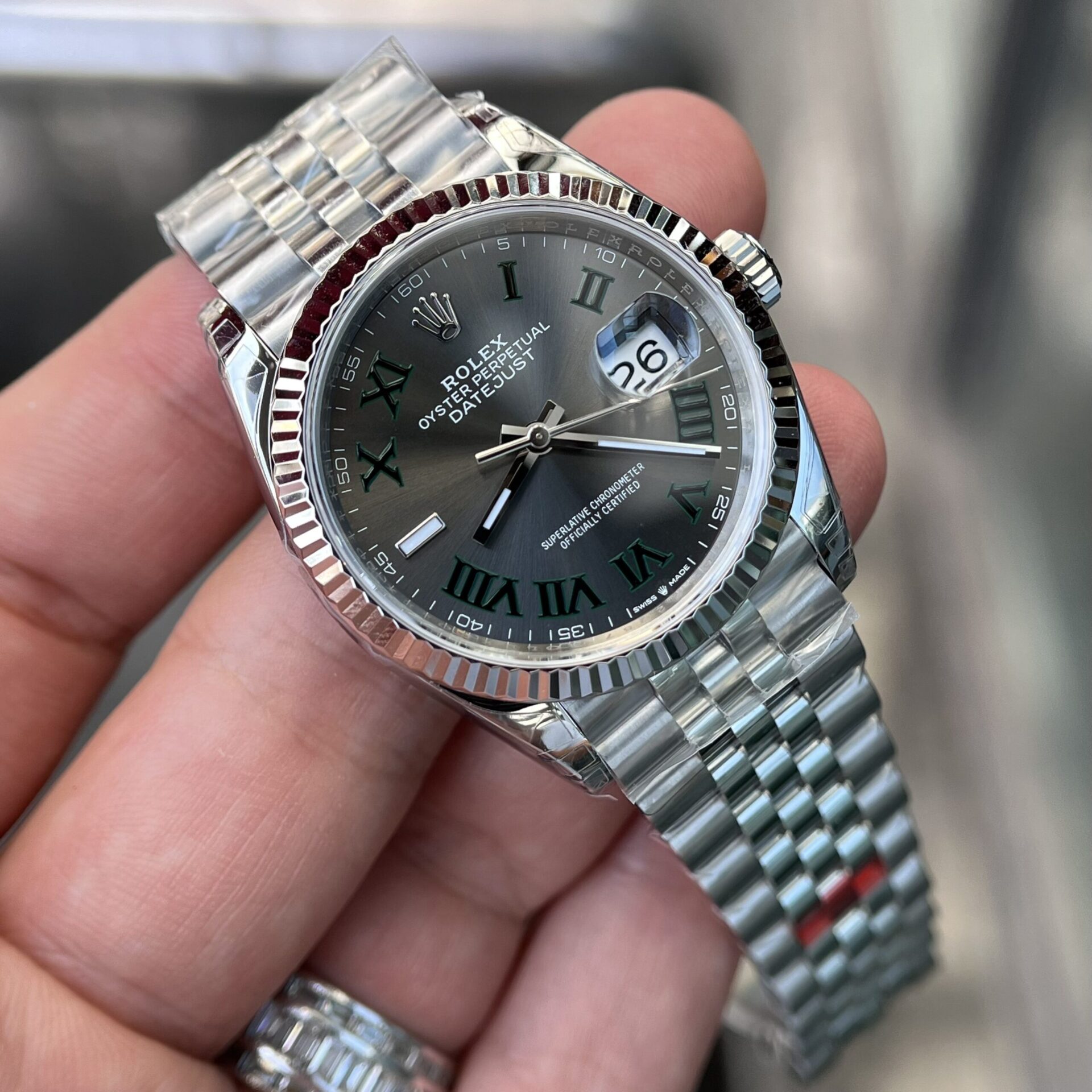 Rolex Datejust 126234 Wimbledon Dial Replica Watch VS Factory 36mm - Elite Watch Atelier