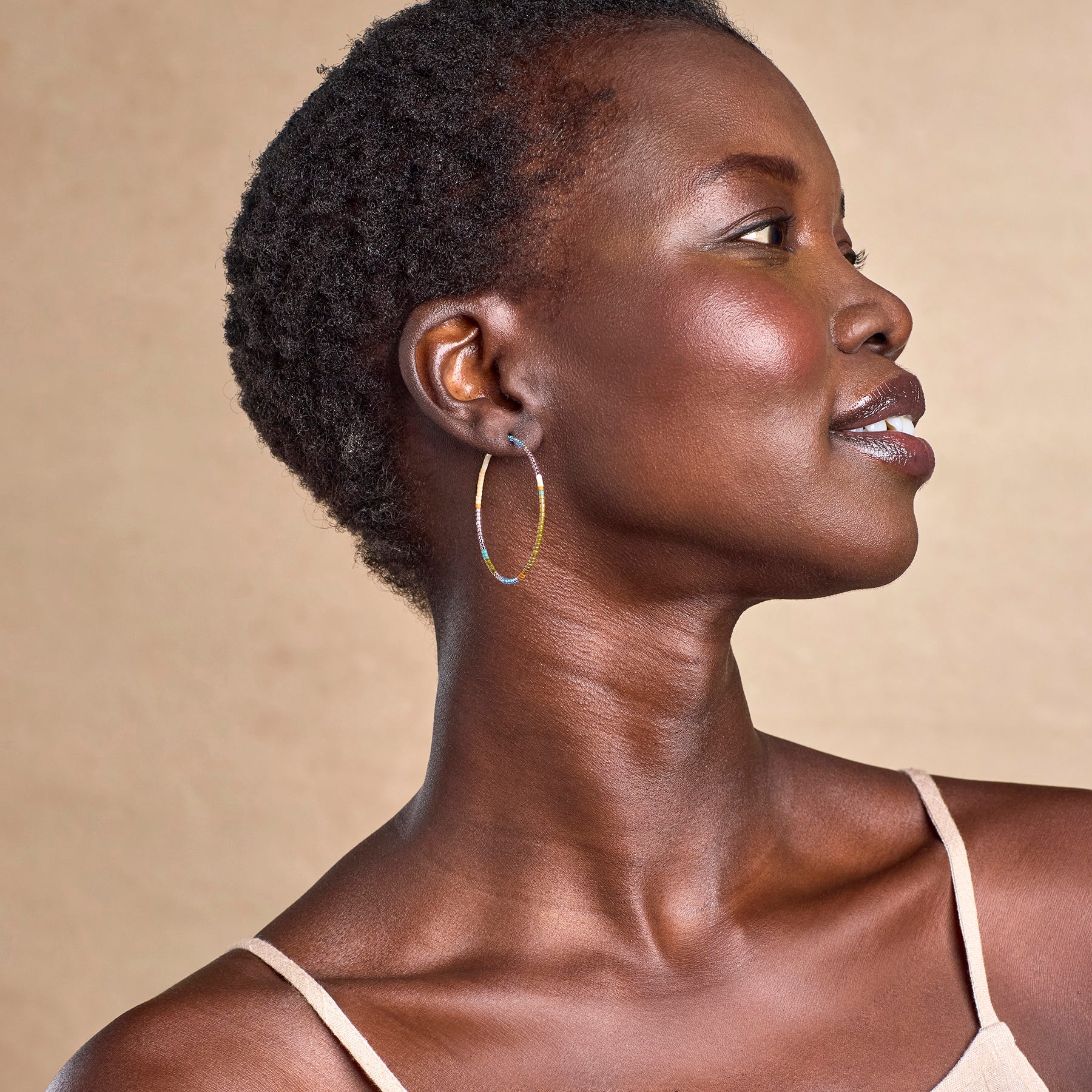 Color Block Hoop Earrings - Sundance Clothing