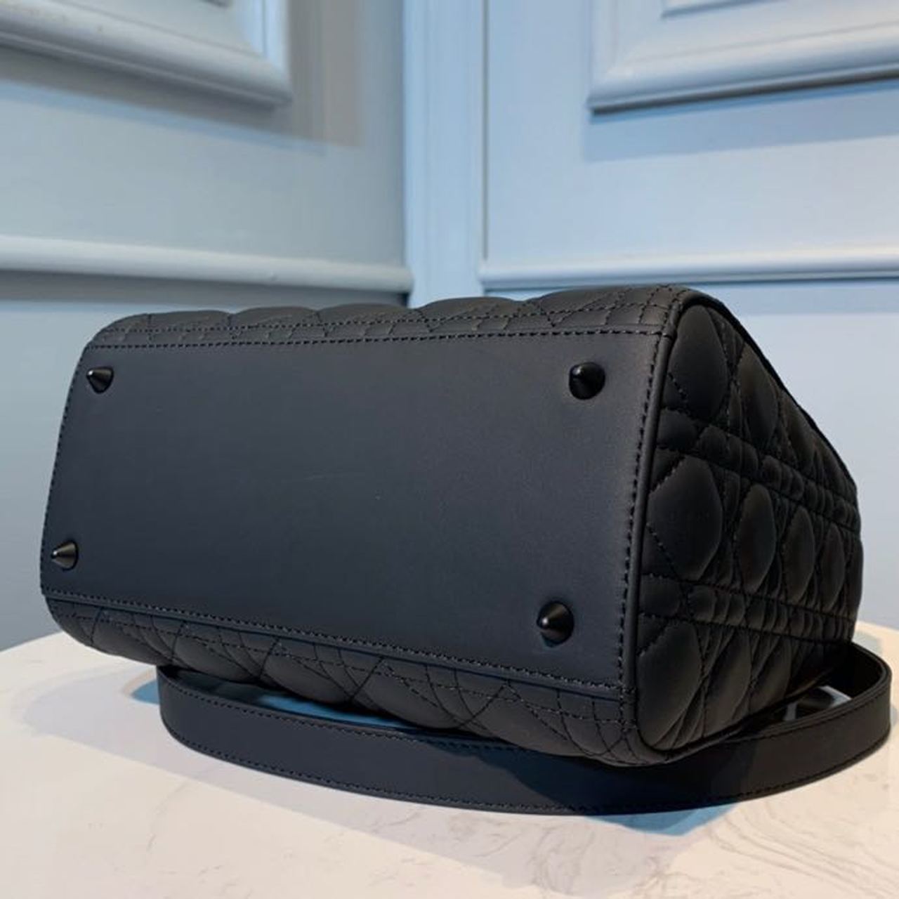 Christian Dior Medium Lady Dior Bag Matte Hardware Black Ultramatte For Women 9.5in/24cm CD M0565SLOI_M9891:1High-quality replica