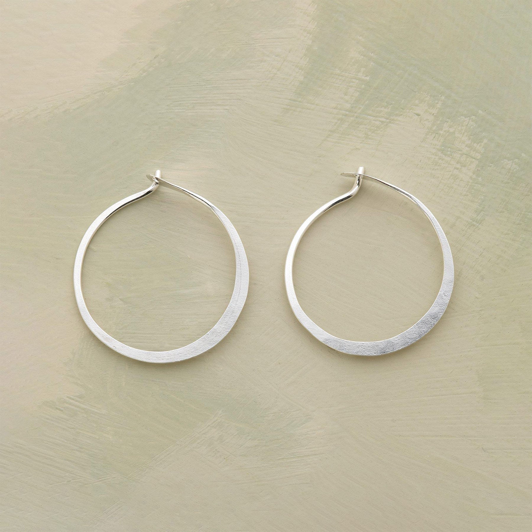 Small Hand-Forged Sterling Hoops - Sundance Clothing