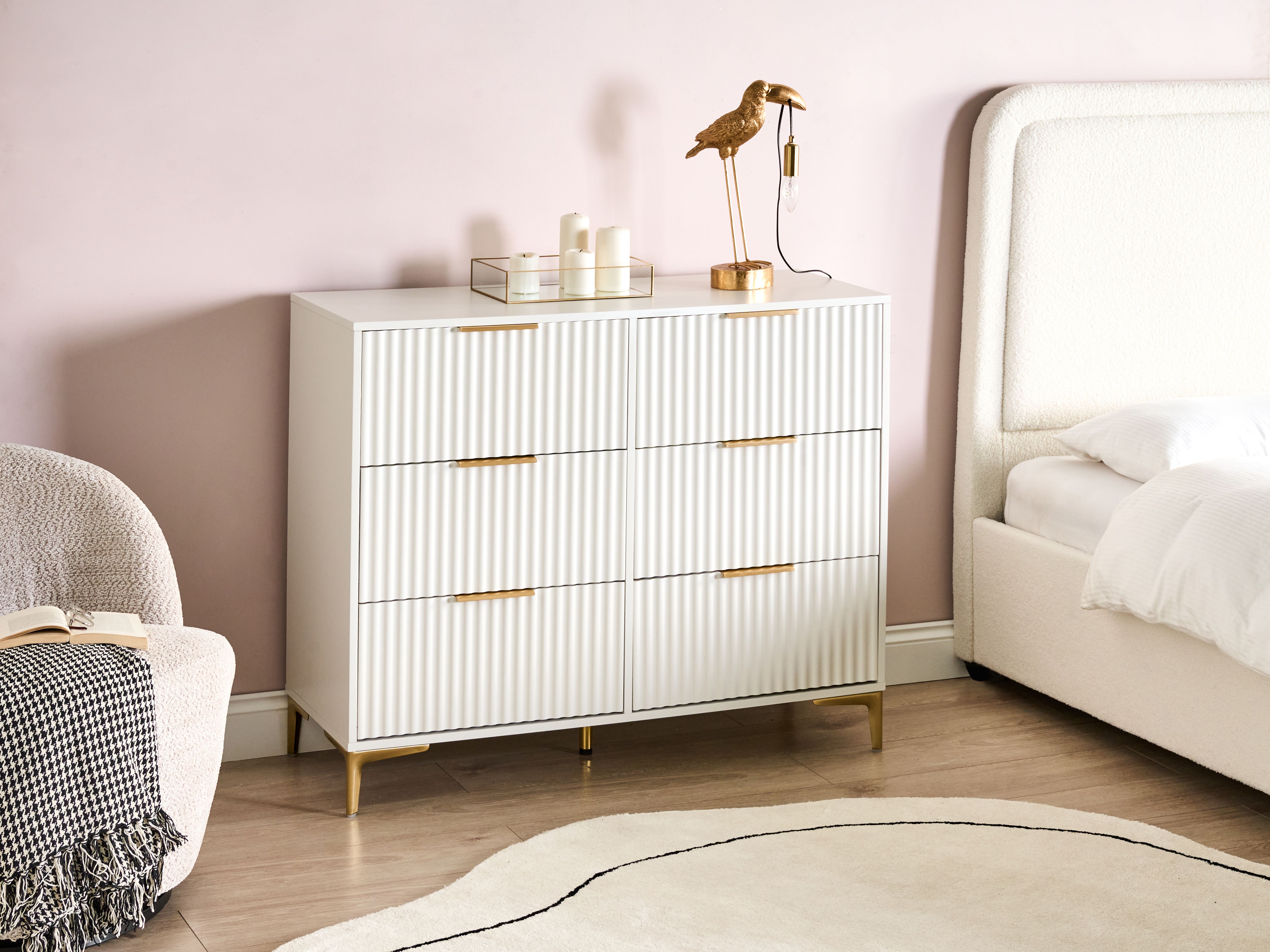 6 Drawer Chest WALCOTT White