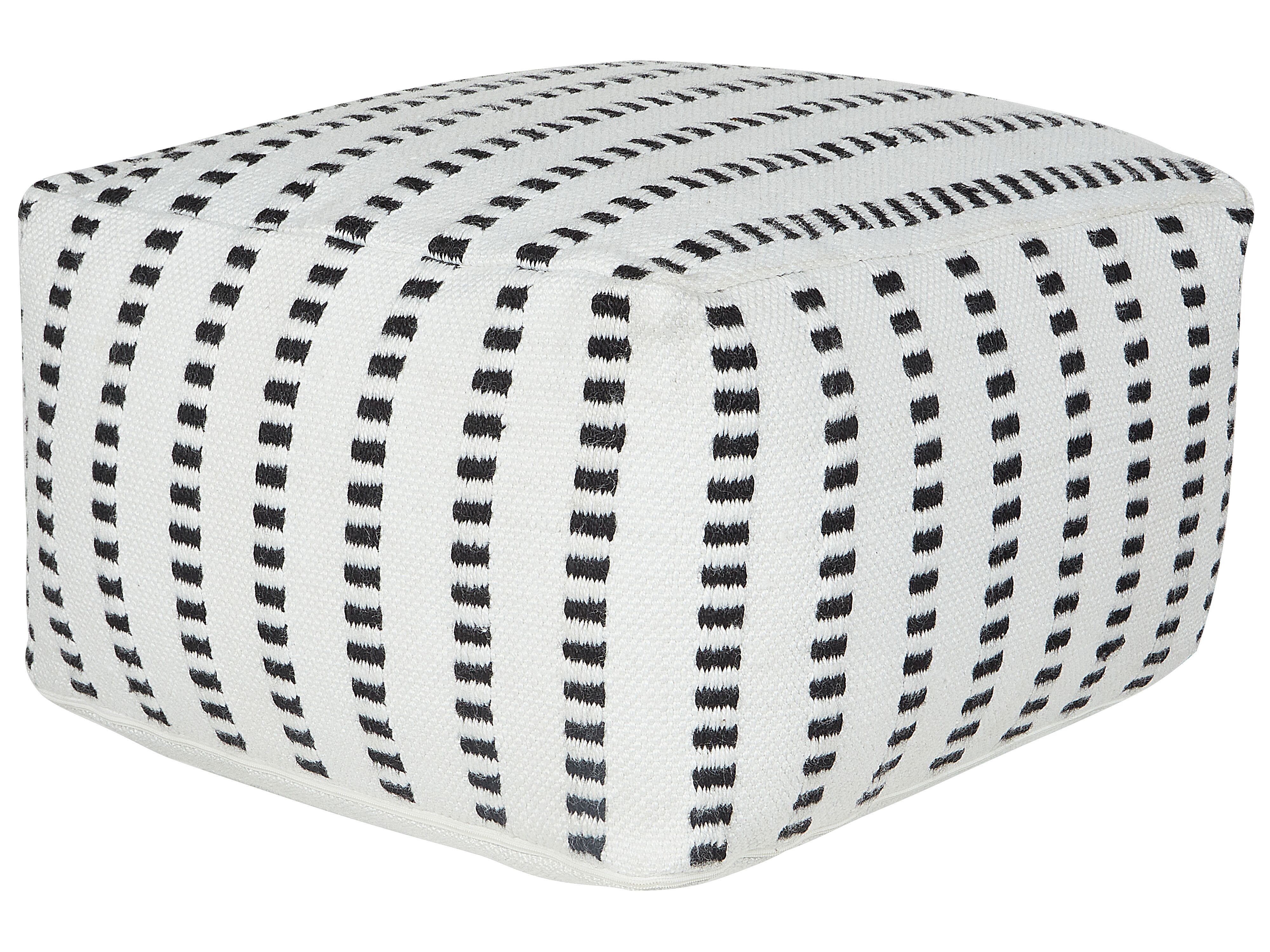 Pouffe GAJAN Fabric White