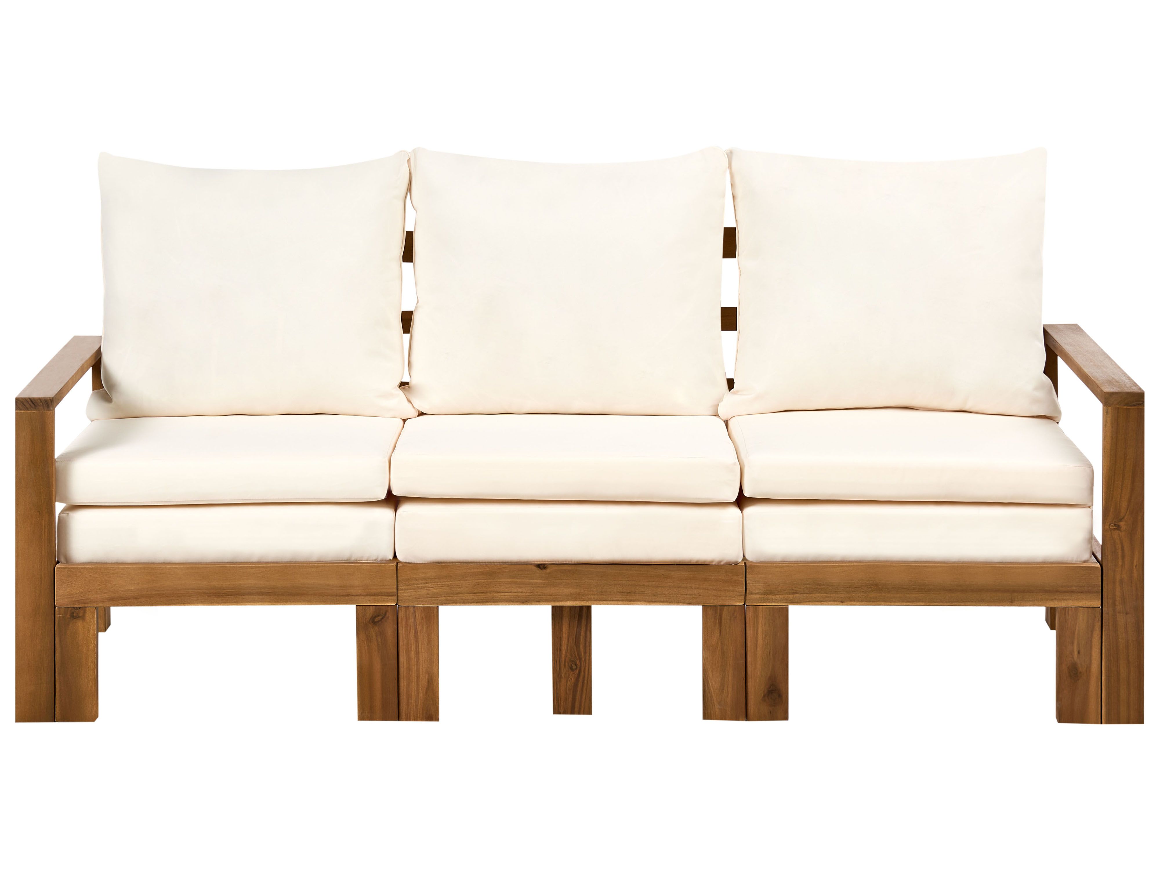 Garden Bench with Cushion ISOLELLO 190 cm Adjustable Acacia Wood Brown