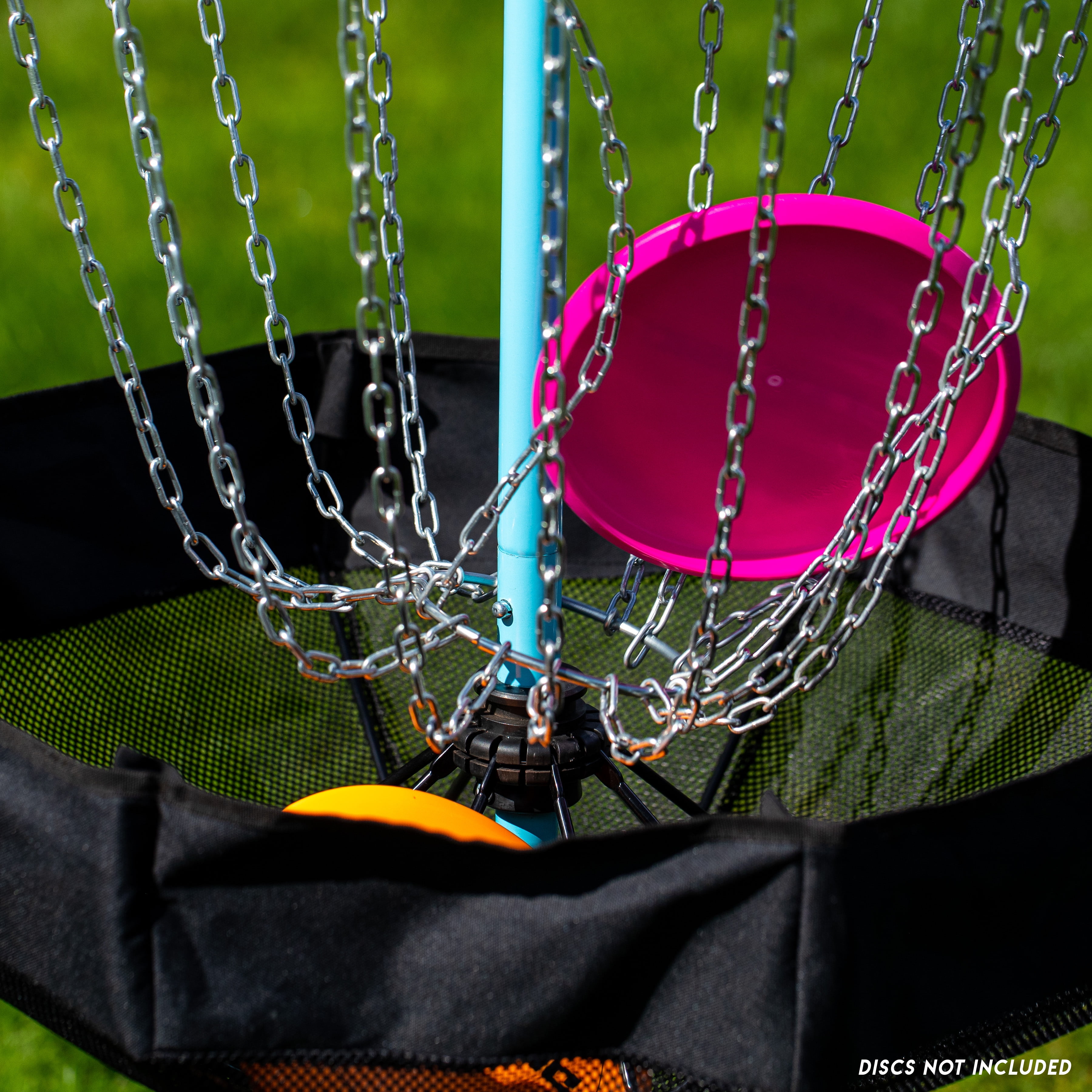 Franklin Sports Disc Golf Basket - PDGA Approved - Elite Portable Disc Golf Target Basket Set with Premium Metal Chains + Canvas Basket - Disc Golf Equipment + Hole Stand - Image 9