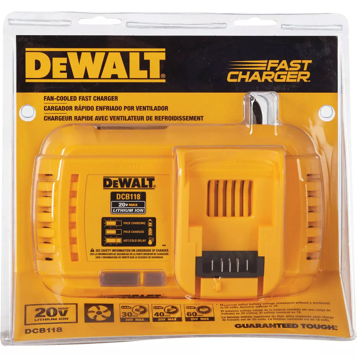 DEWALT 20V/60V MAX 8A Lithium-Ion Fan Cooled Fast Battery Charger