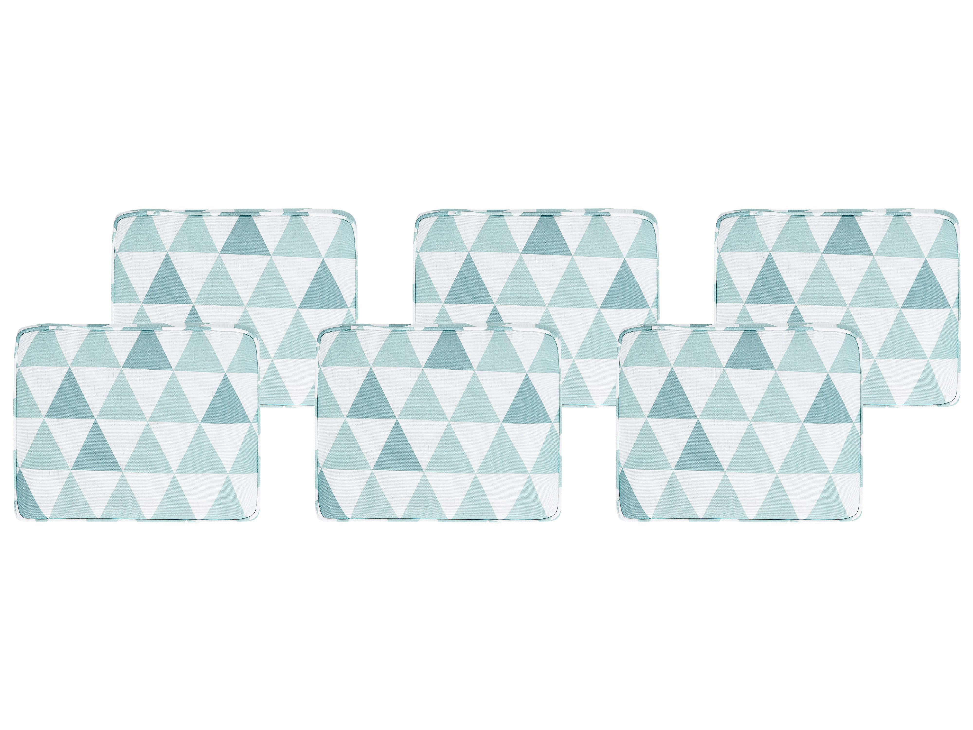 Set of 6 Garden Chair Cushions TOLVE 39 x 31 cm Light Blue