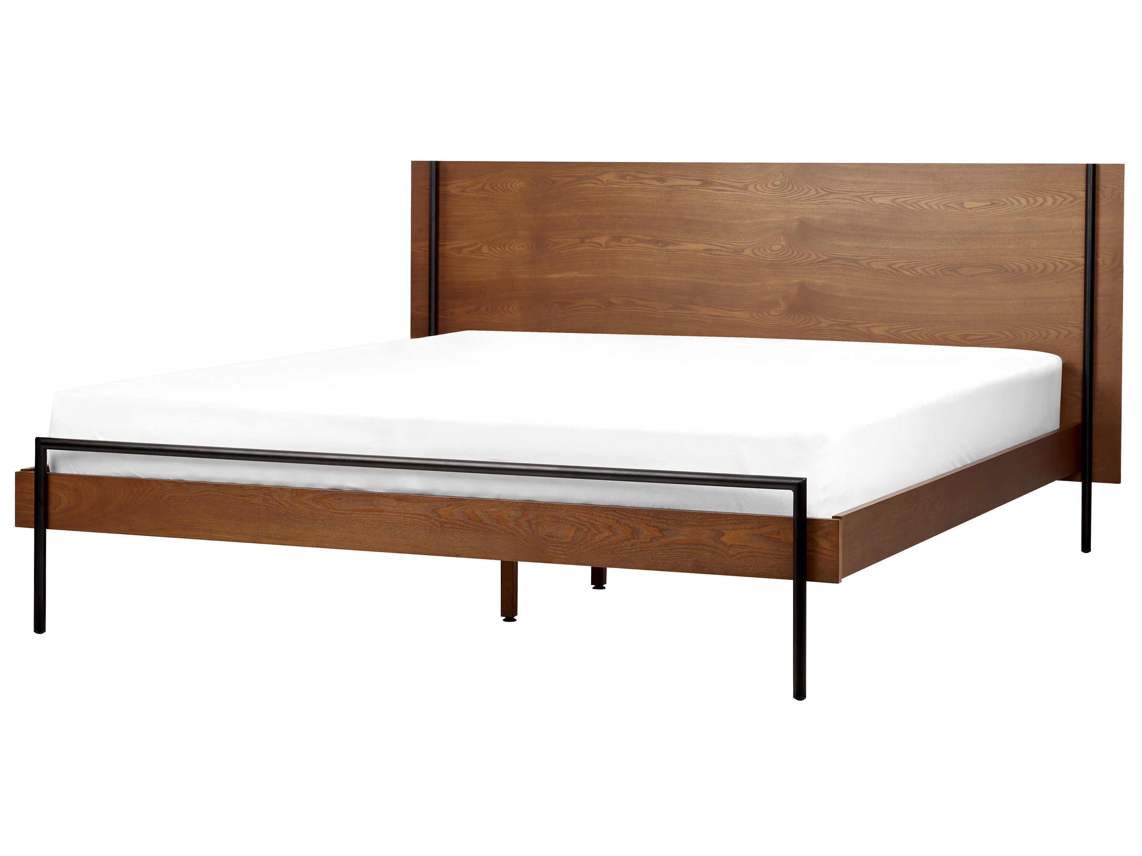 Bed LIBERMONT 180 x 200 cm (EU Super King) Dark Ash Wood