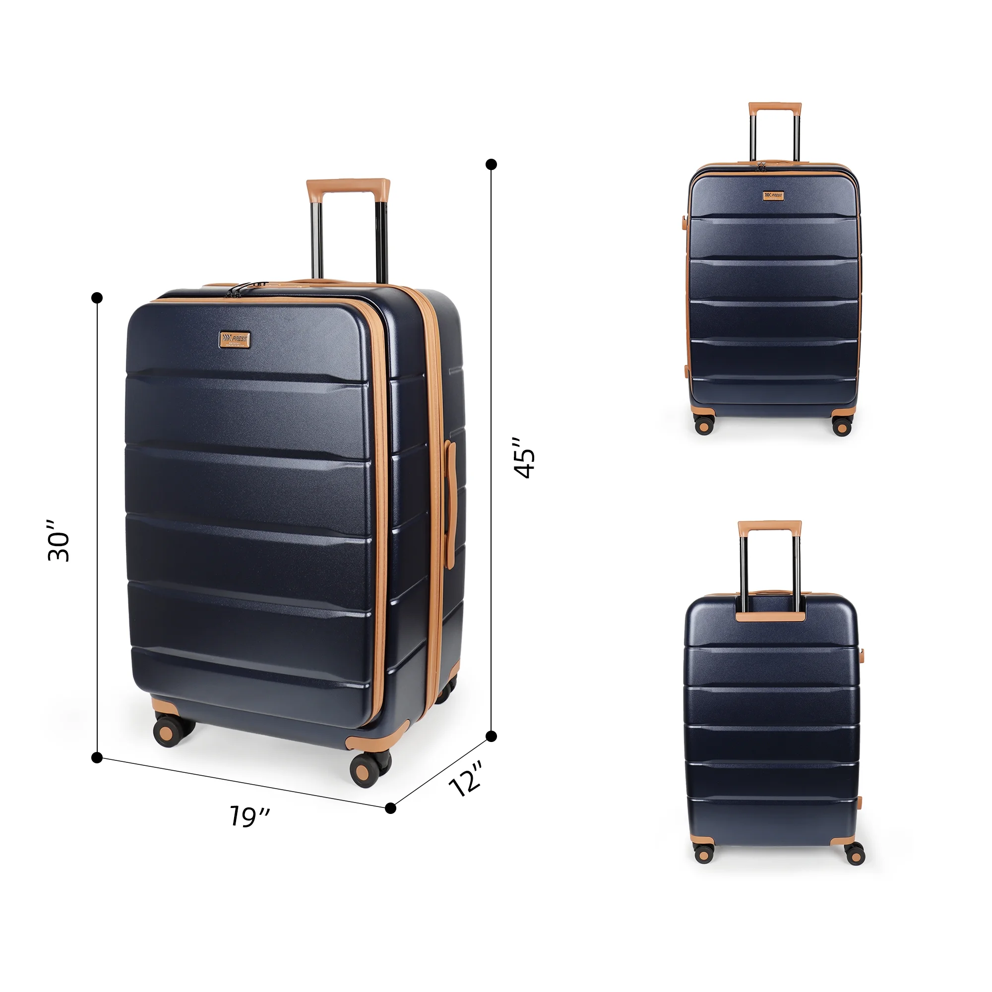 Carry On Luggage 22 x 14 x 9 Airline Approved Lightweight Hardside Spinner Luggage with TSA Lock and Laptop Compartment, Beige, CY2431 - Image 17