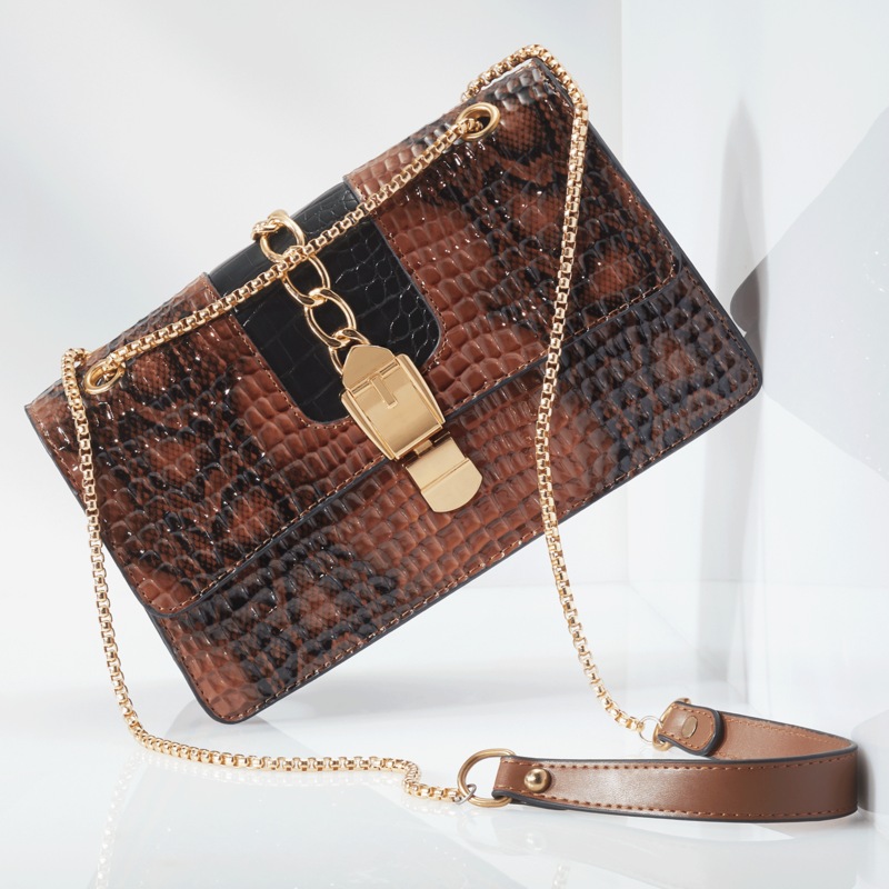 Embellished Croco Envelope Bag - MIDNIGHT VELVET CATALOG