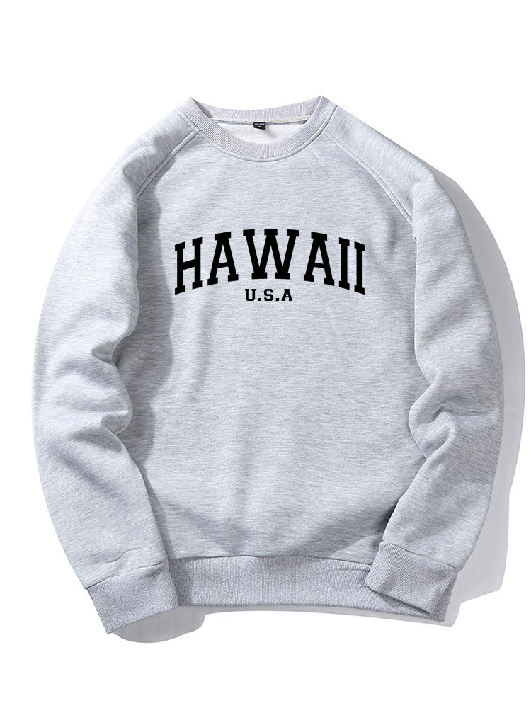 Hawaii Letter Print Sweatshirt