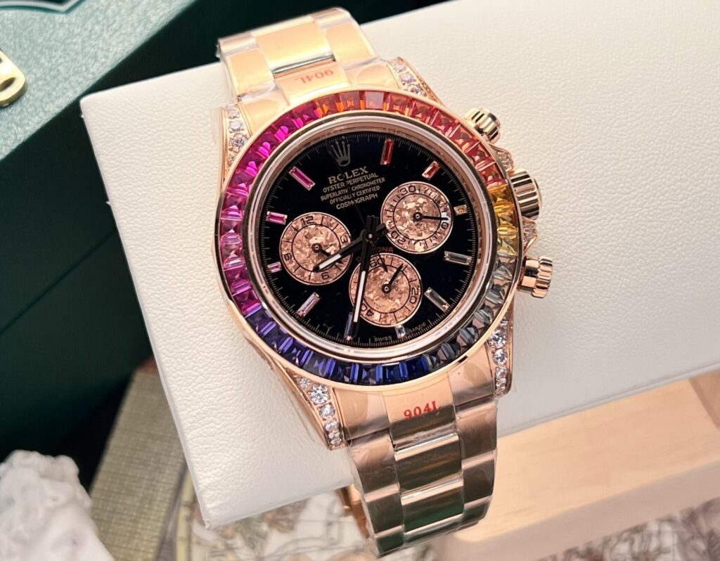 Rolex Replica 1:1 Watch Daytona Rainbow 116595 Factory Noob Highest Quality 40mm - Elite Watch Atelier