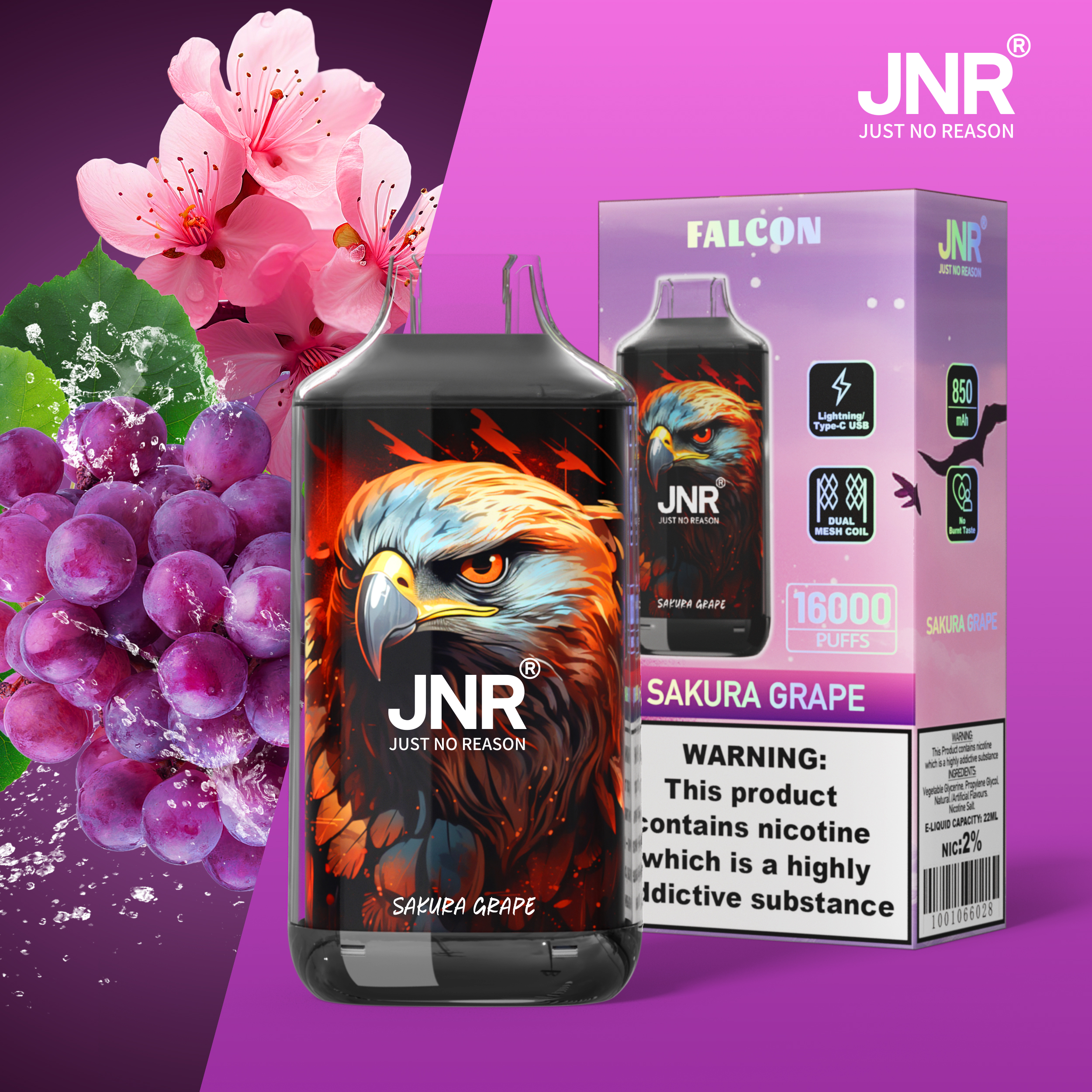 JNR Falcon 16000 Puffs