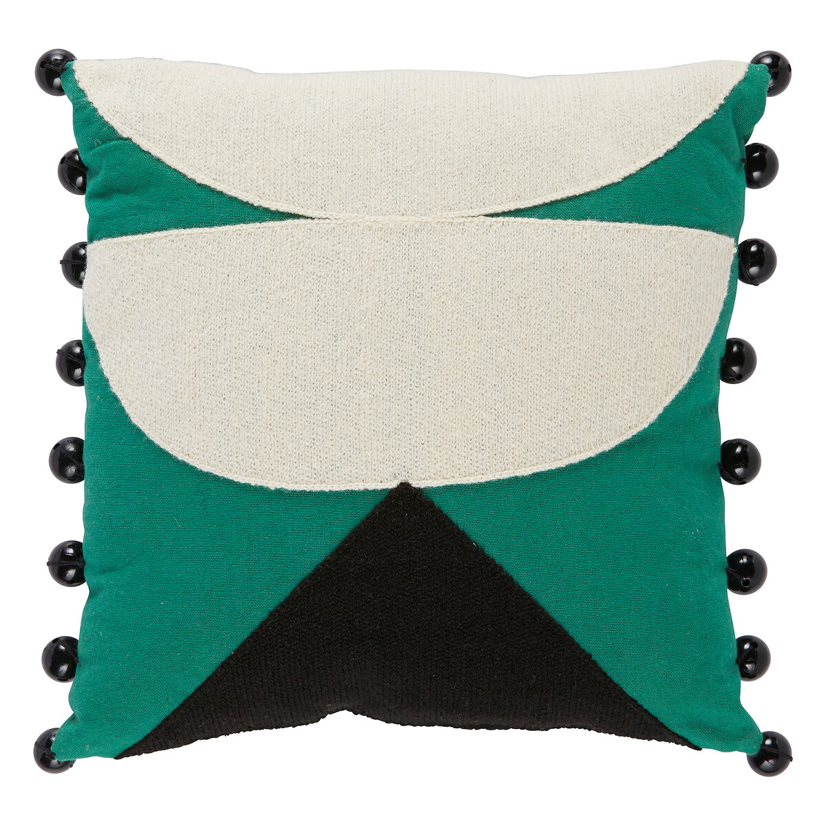 Embroidered cushion "Malakite" Cedar Green, 30x30 cm