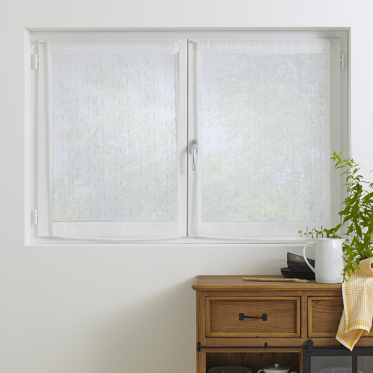 Set of 2 sheer curtain "Anissa" White, 60x90 cm