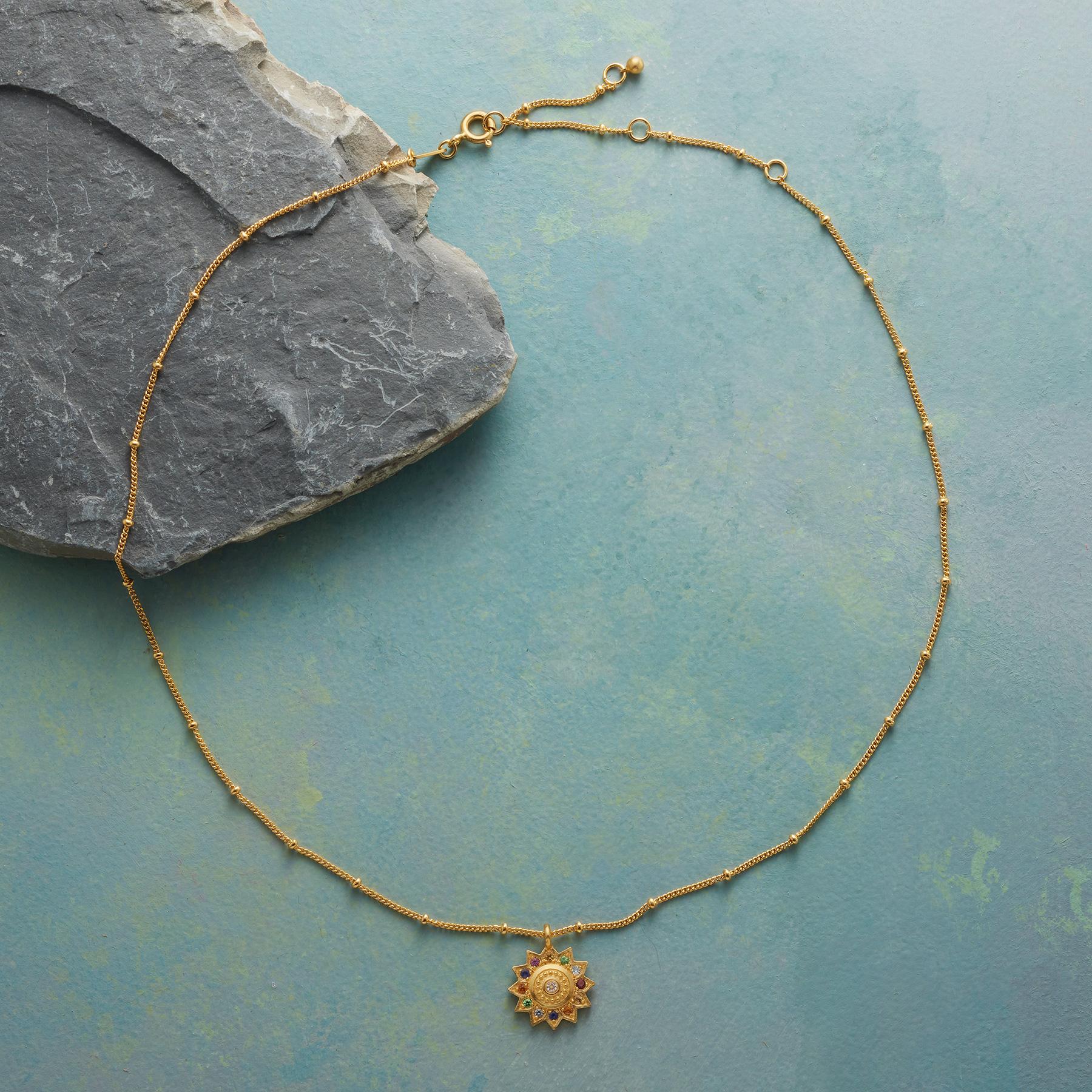 Vibrant Lotus Necklace - Sundance Clothing