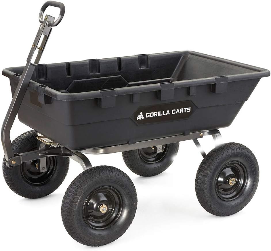 Gorilla Carts Utility Dump Wagon 6 Cubic Feet 1200 lb Capacity Black - GOR6PS - Image 41 Gorilla Carts Utility Dump Wagon 6 Cubic Feet 1200 lb Capacity Black - GOR6PS - Image 41