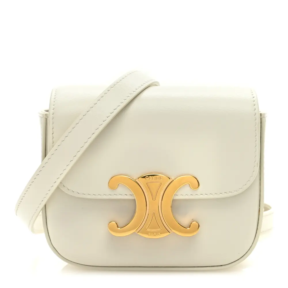 Superfake Handbags: Celine Mini Triomphe in White Calfskin Review1:1High-quality replica