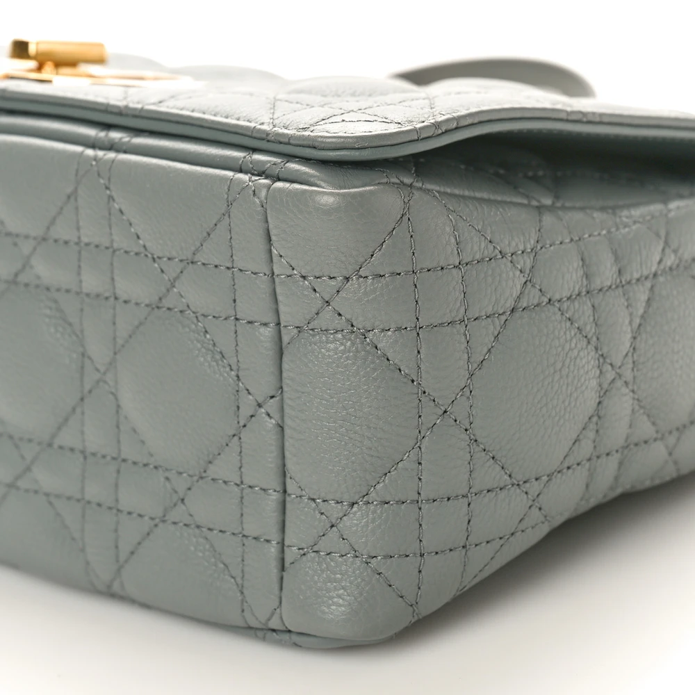Superfake Dior Caro Bag in Classic Grey with Cannage Details1:1High-quality replica