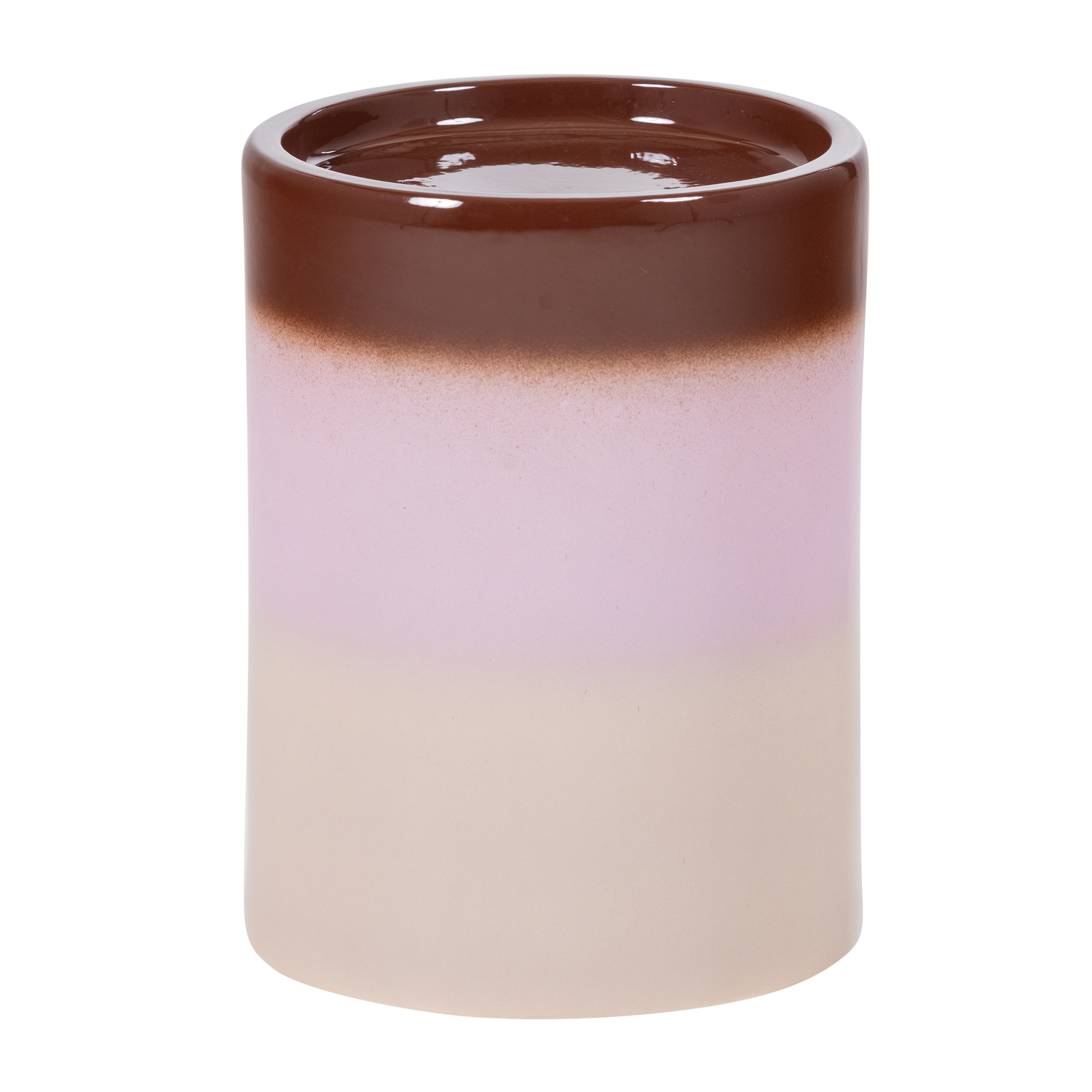 WOOOD Ollo Bijzettafel Ø 35 CM - Keramiek - Roze Bruin - 44x35x35