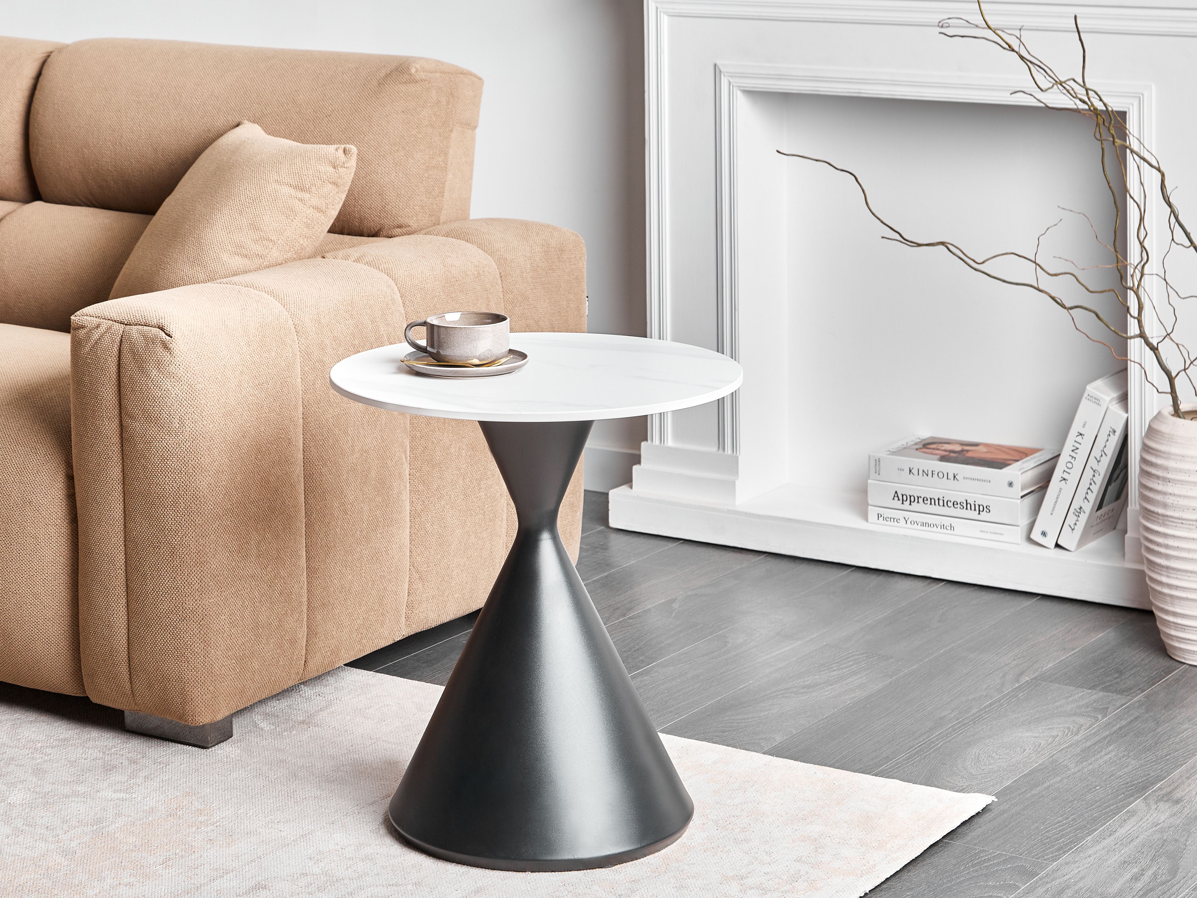 Side Table HAIWEE Ceramic Black/ White