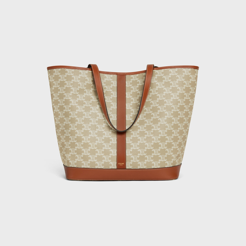 Replicate MEDIUM CABAS IN TRIOMPHE CANVAS AND CALFSKIN GREGE(1:1 replica)1:1High-quality replica