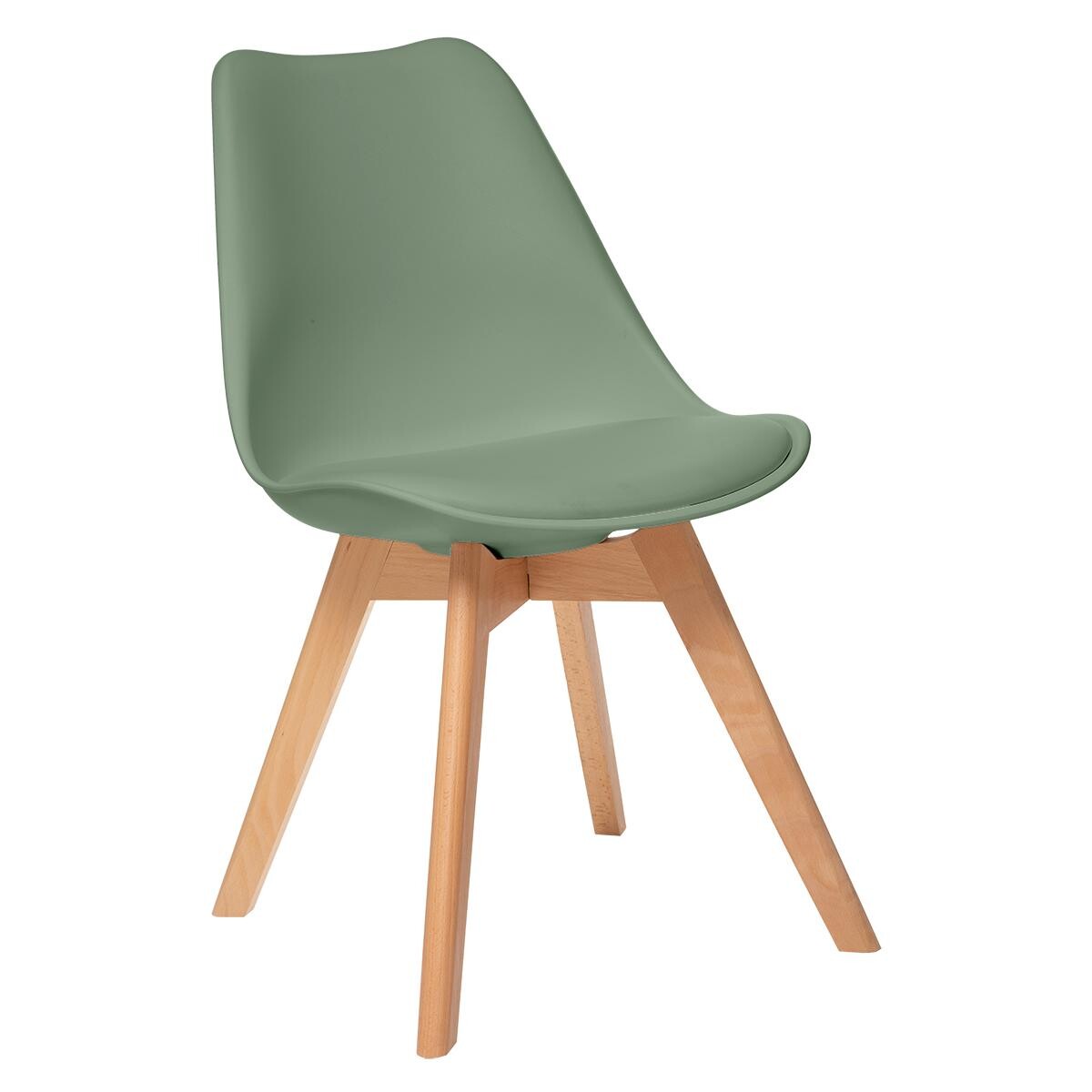 Chair "Baya", beech legs Khaki green