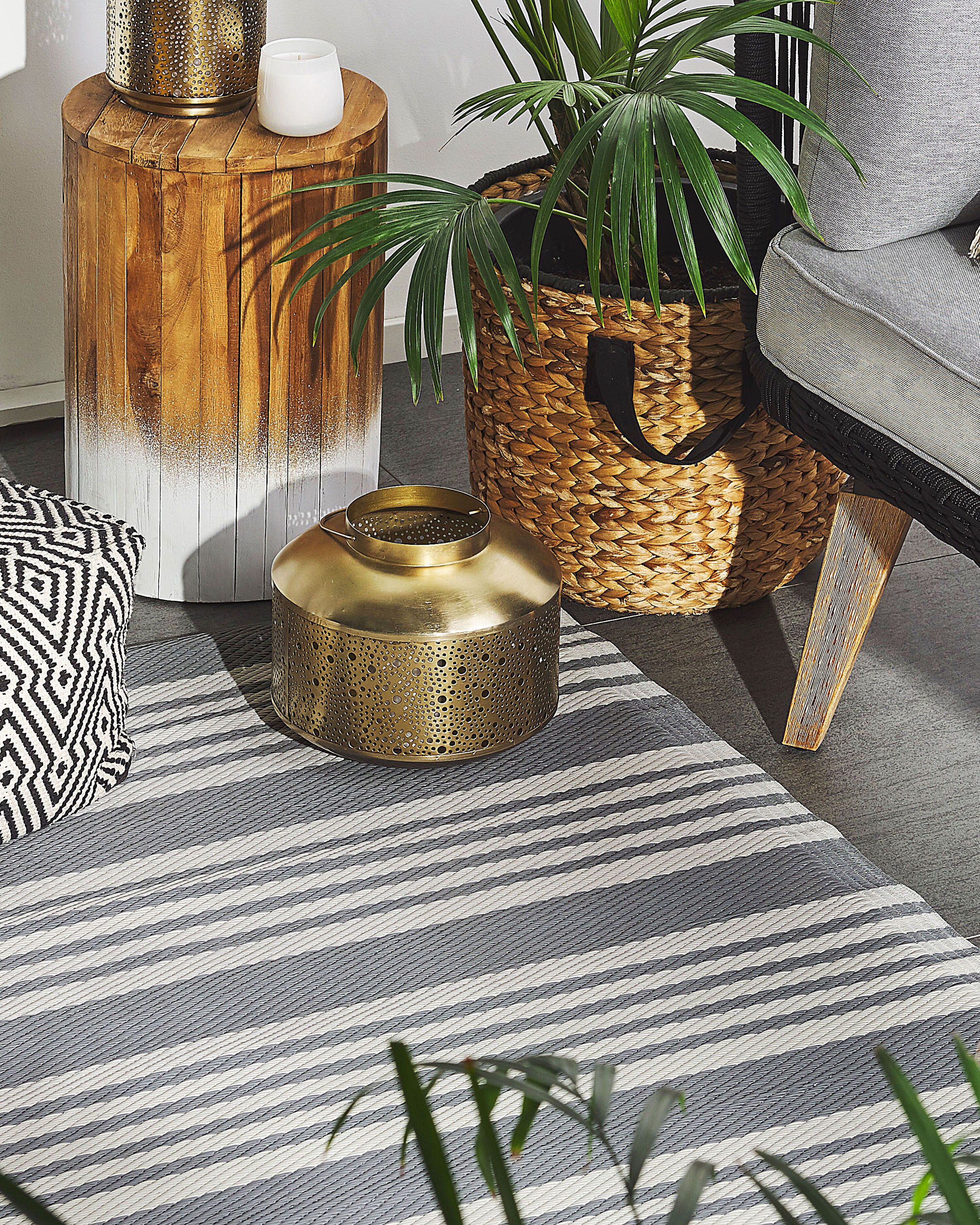 Outdoor Rug DELHI Grey 120 x 180 cm