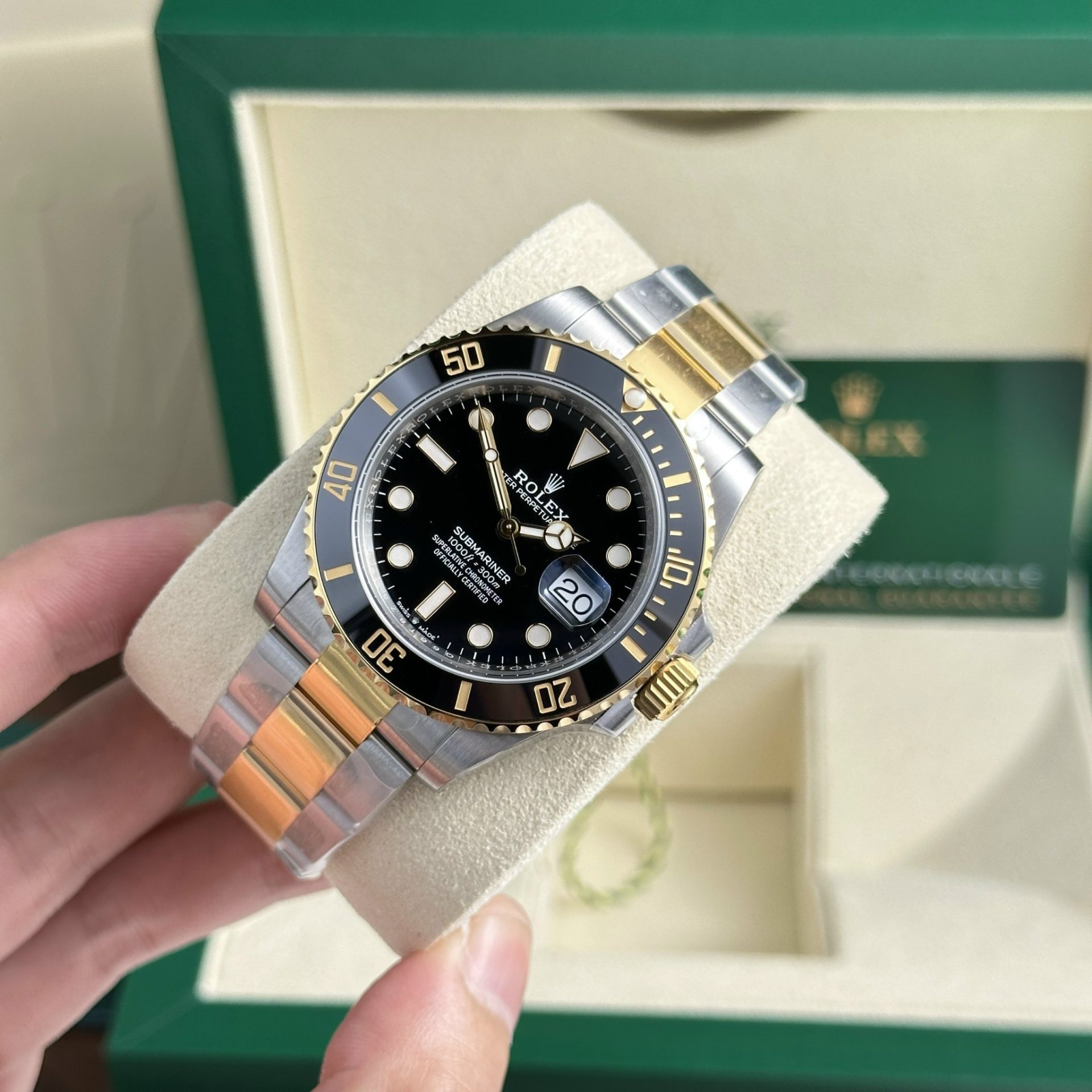 Rolex Replica Watch Submariner Date 126613LN Demi Gold Black Dial VS Factory 41mm - Elite Watch Atelier