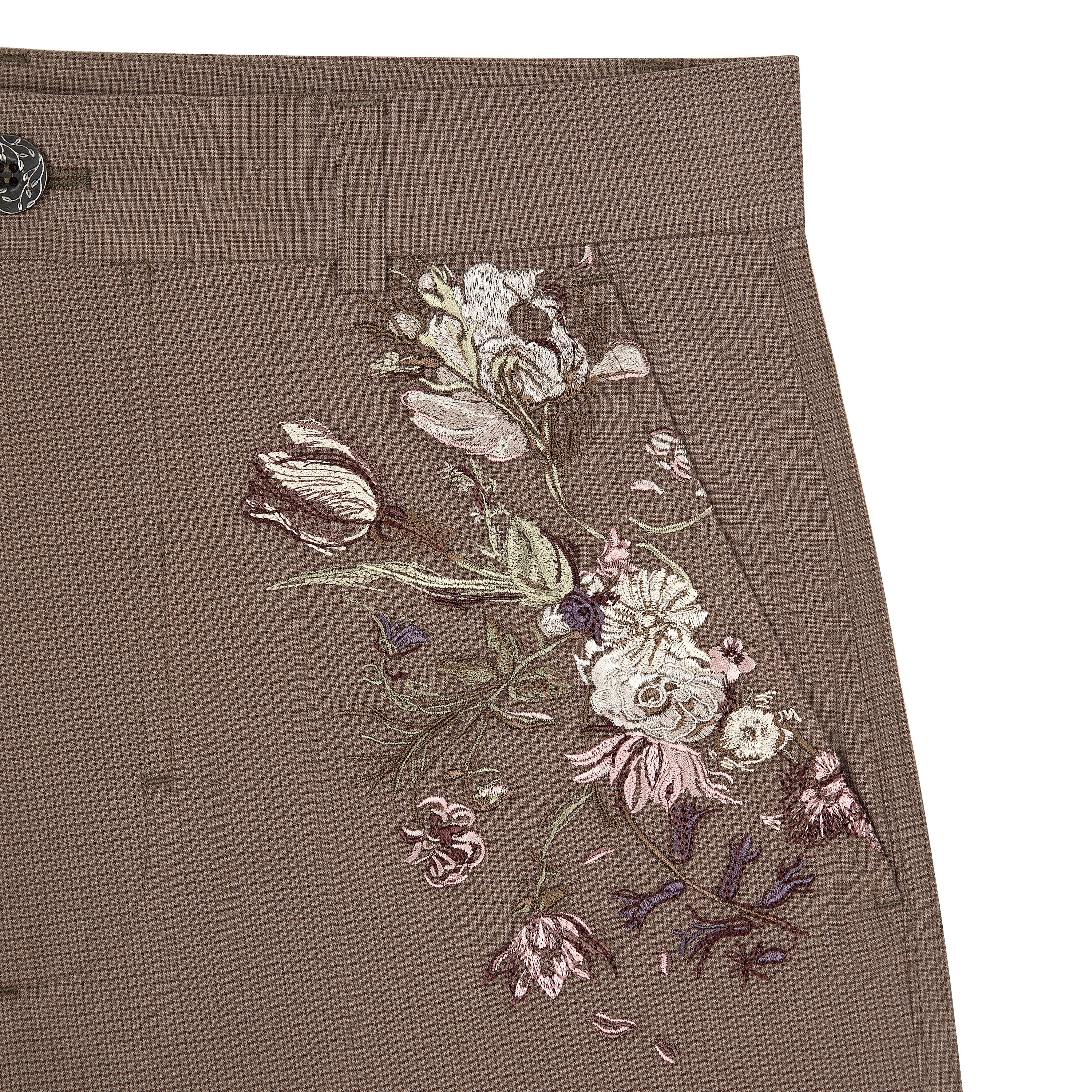 "garden of eden" plaid patterned Trousers